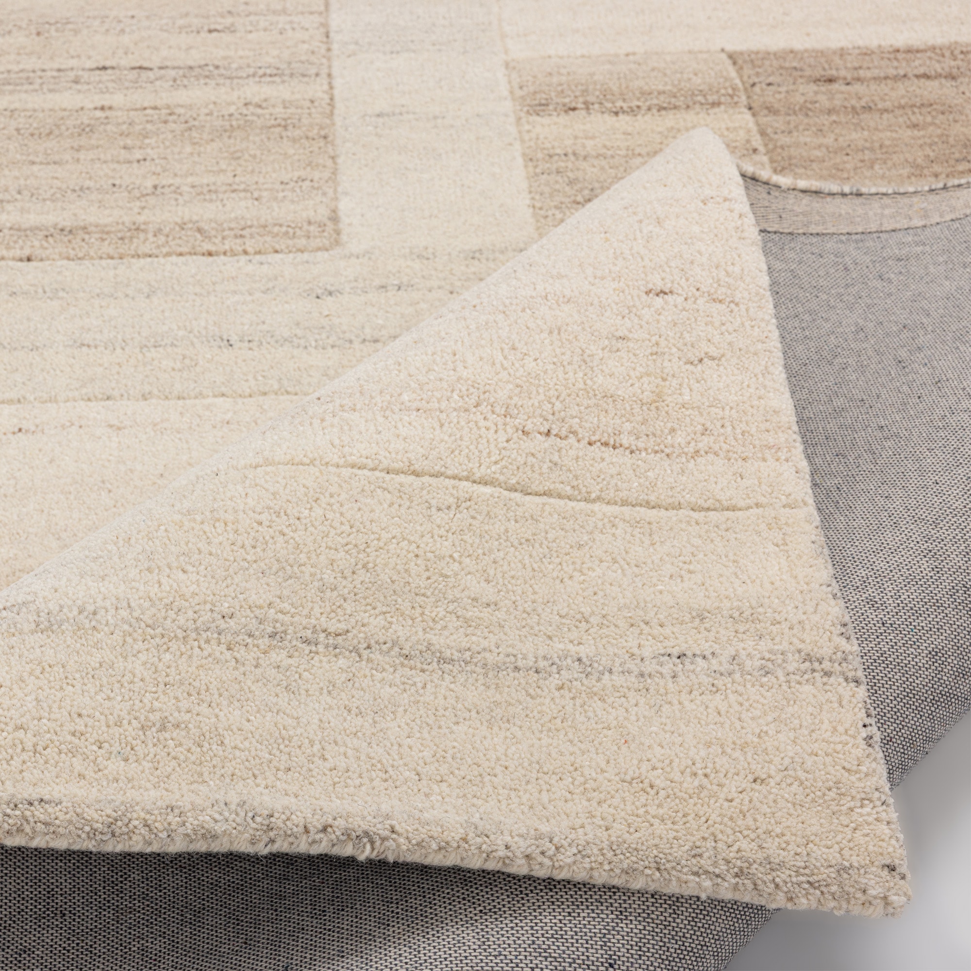 THEKO Tapis en laine »Lola, Wolle, handgearbeitet, Patchwork Design, handgetuftet« Rectangulaire 12 mm Höhe Wohnzimmer, Schlafzimmer, Esszimmer, auch als Läufer und rund