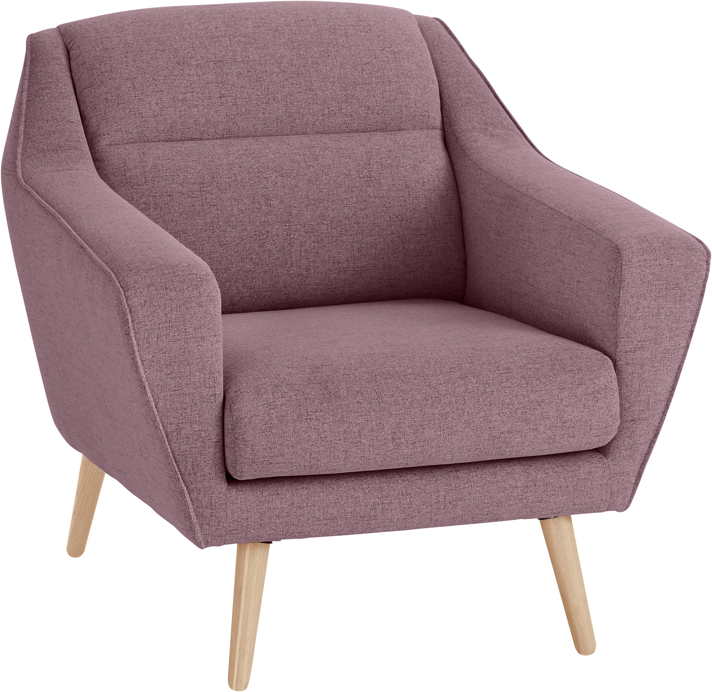GOODproduct Fauteuil »Bille« mit Naht im Rückenkissen und Eiche-Beinen, Design by Morten Georgsen