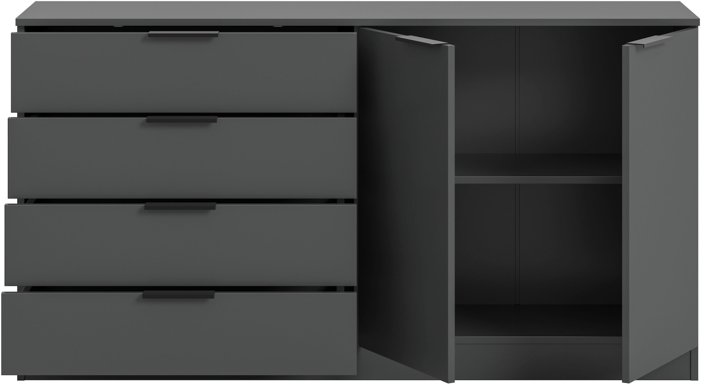 Home affaire Buffet »SKARDE, Breite 148 cm, 4 Schubkästen, 2 Türen, viel Stauraum« in verschiedenen Farben und Breiten erhältlich, individuell einsetzbar,  Kommode, Anrichte, Schubkastenkommode, Schuhschrank, Schrank