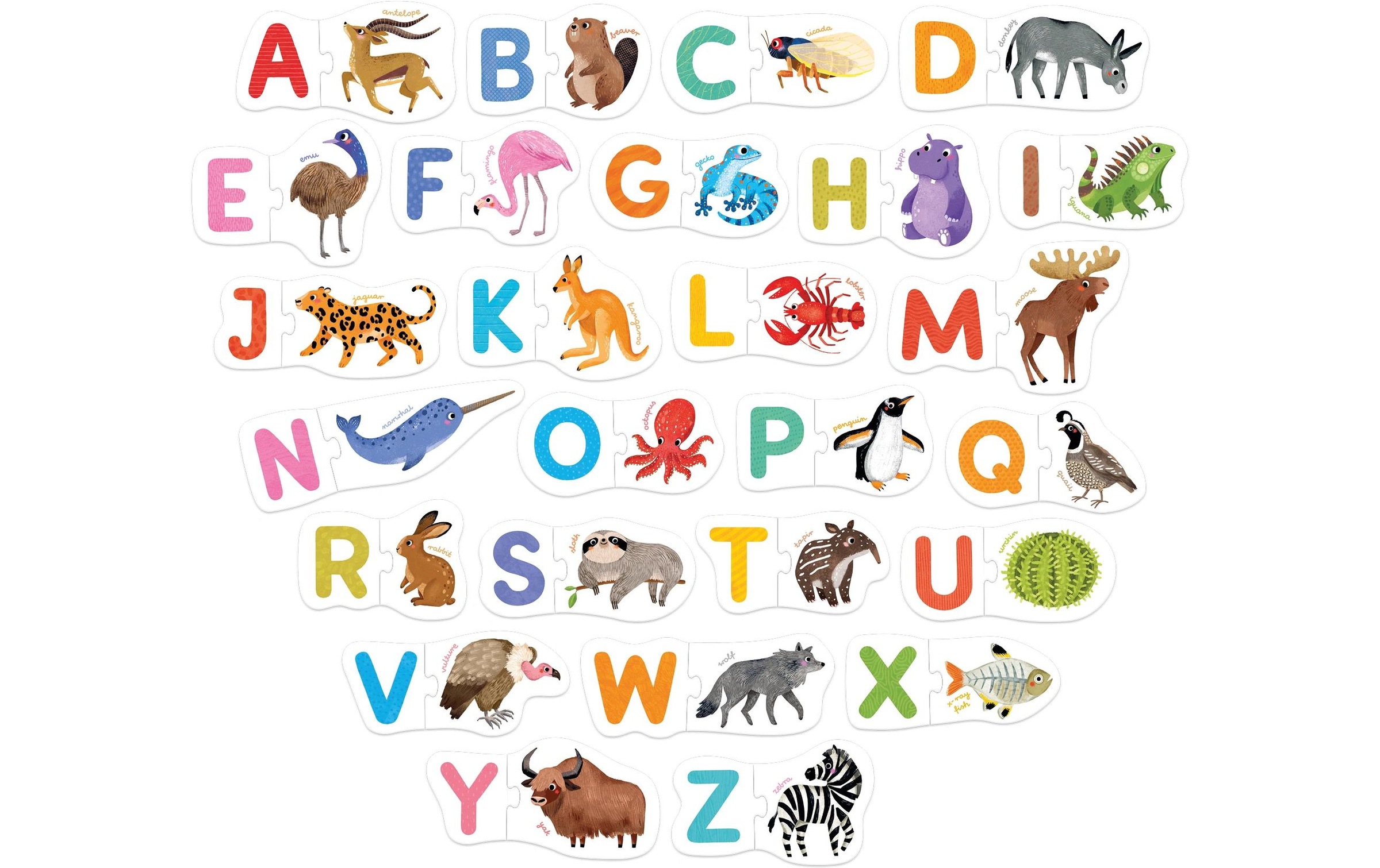   Puzzle »Banana Panda Pairs Letters Pappe« anglais