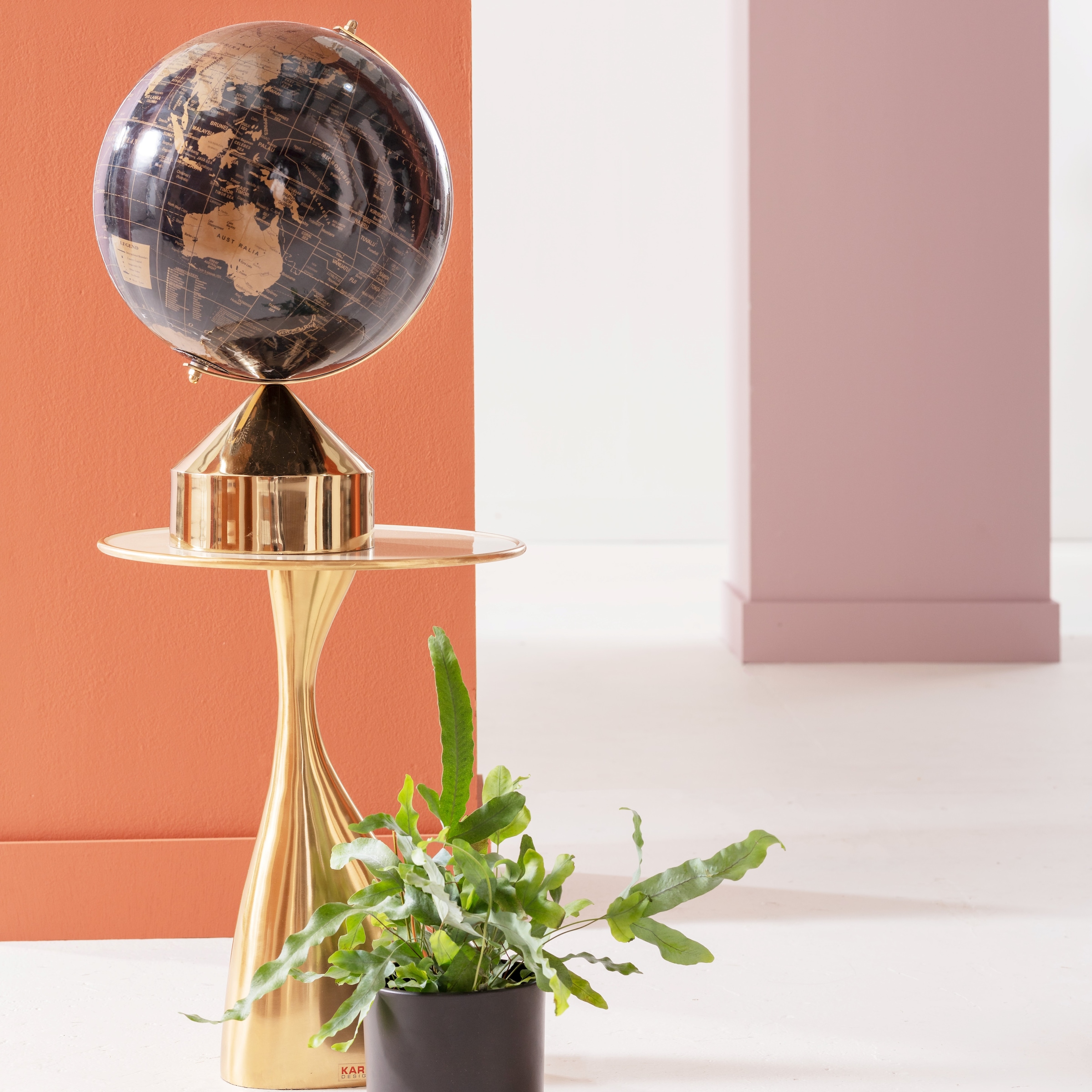 Kare Design Objet décoratif »Deko Objekt Globe Top Gold 47cm«