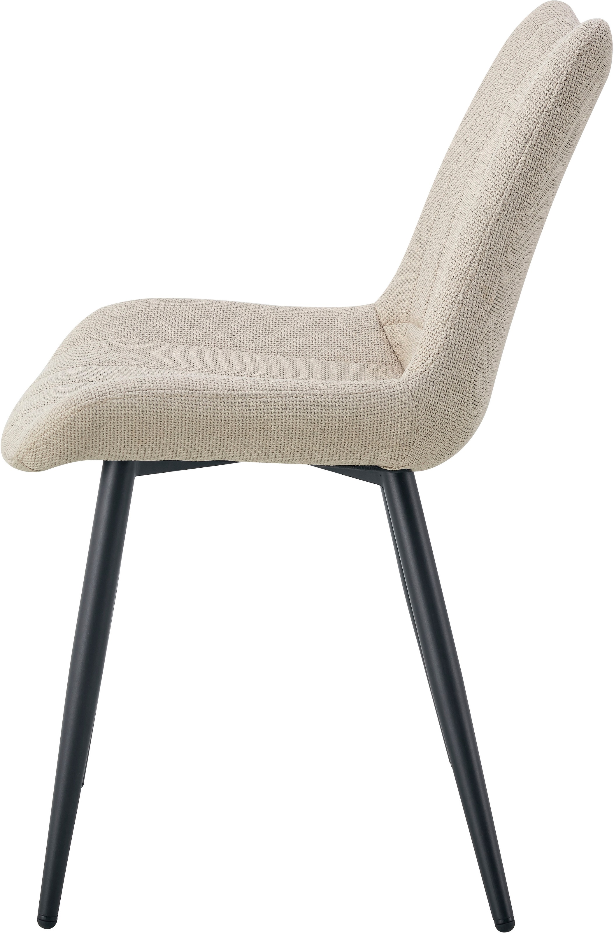 Home affaire Chaise de salle à manger »DAWSON, 2er Set, mit Metallgestell in matt schwarz« (Ensemble) 2 cuisin verschiedenen Farben, Belsatbarkeit pro Stuhl 120 kg