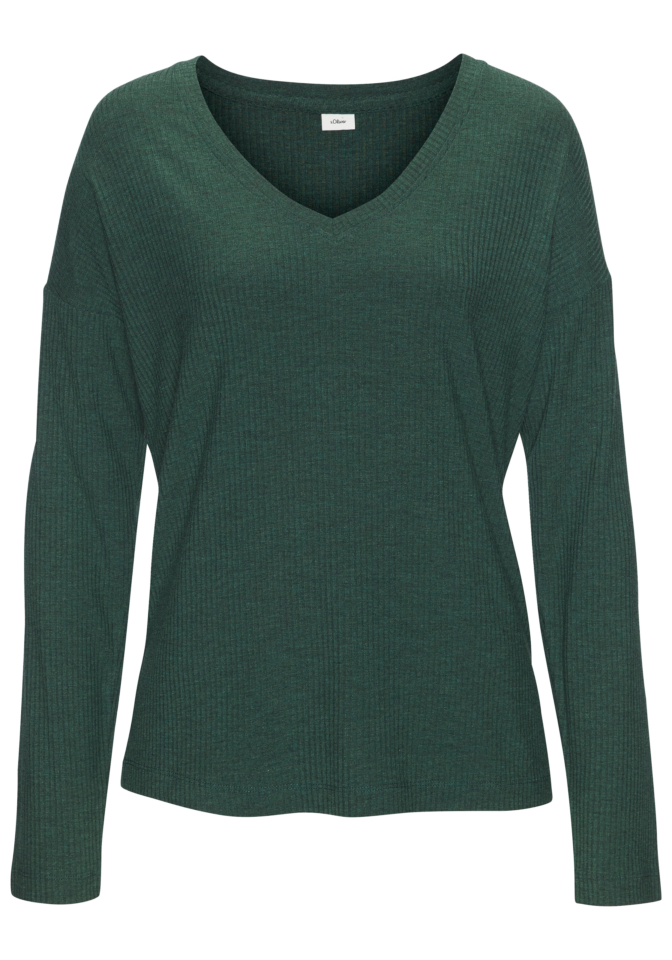 s.Oliver Pyjamaoberteil Aus weicher Rippqualität