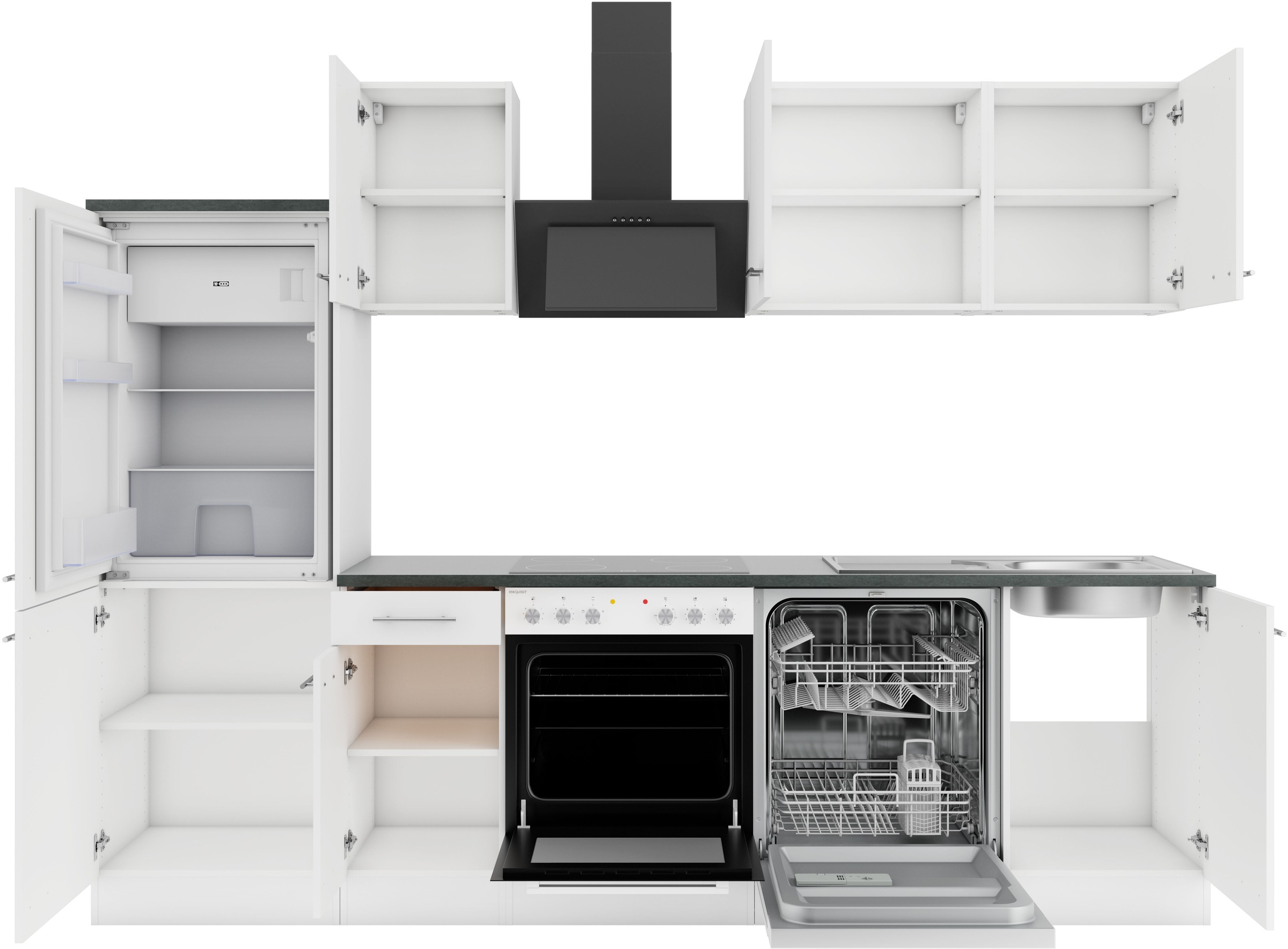 OPTIFIT Küche »Bella« Breite 210 cm, wahlweise mit E-Geräten