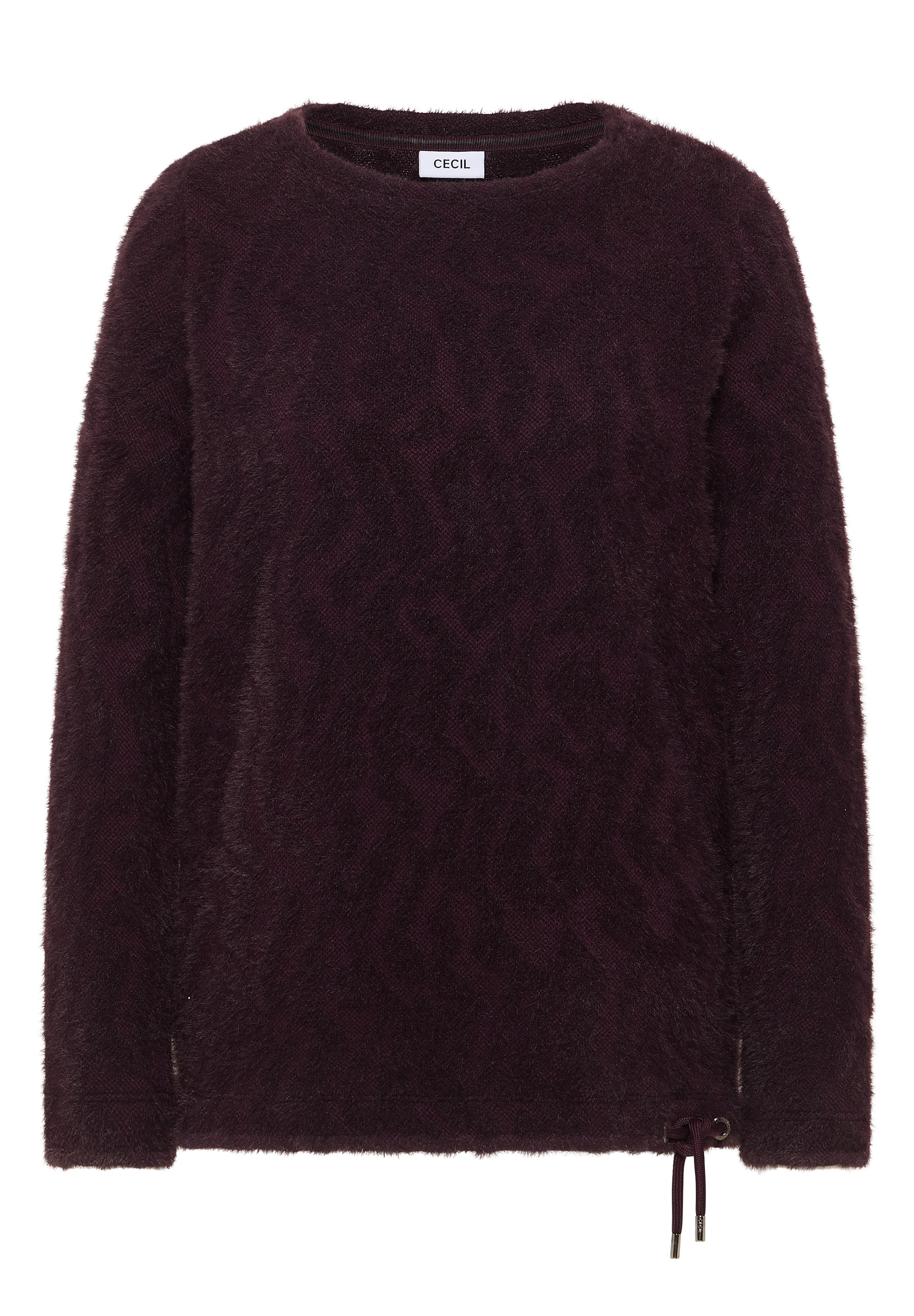 Cecil Pull à col rond Federgarn mit grafischem Muster