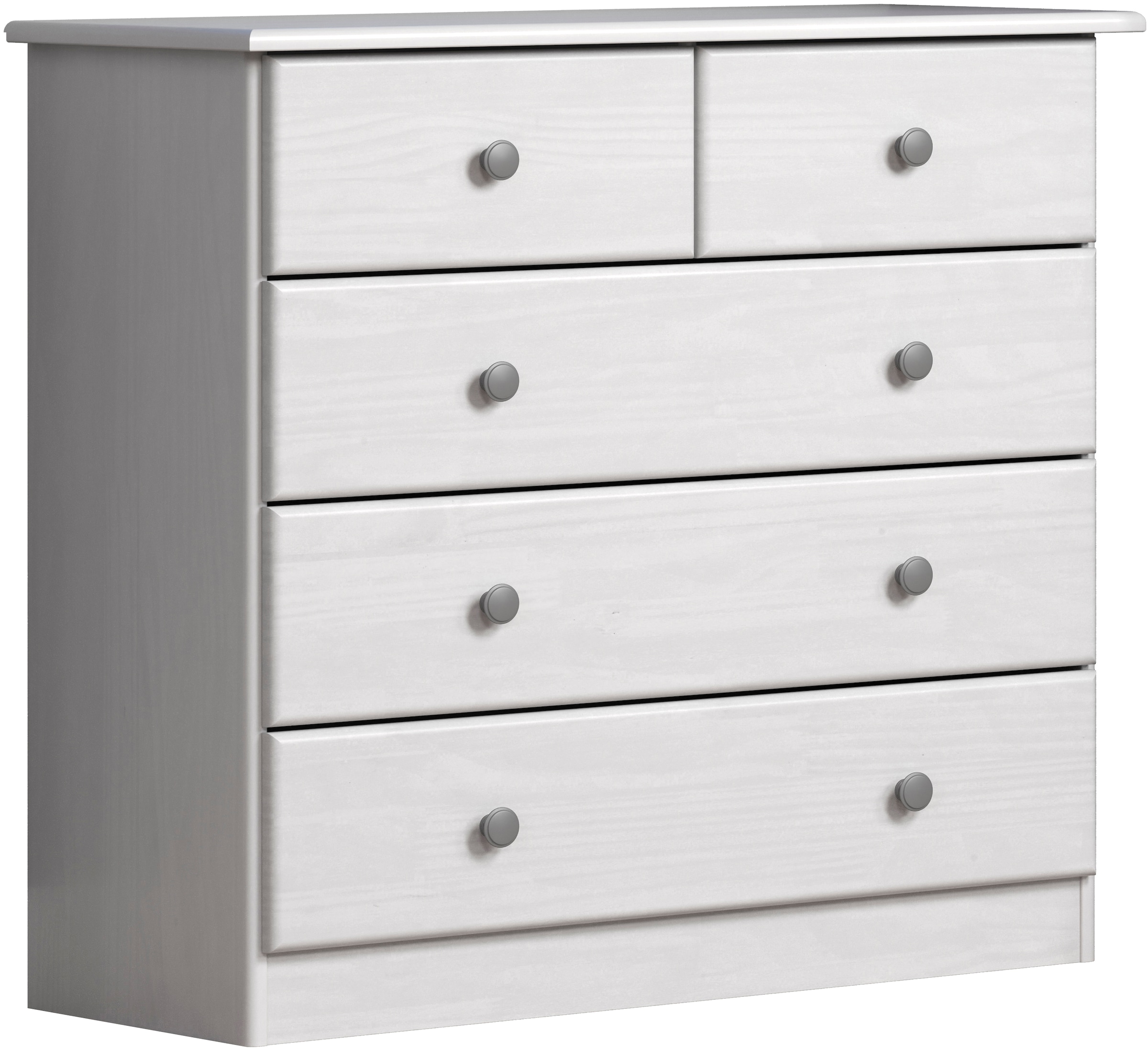 Home affaire Schubkastenkommode »Delsbo Kommode Wäscheschrank Beistellschrank Schrank Bestseller« Landhaus Design aus Kiefernholz, 1 Stk. tlg. Massivholz Sideboard mit 5 Schubladen - Metall-Knopfgriffe