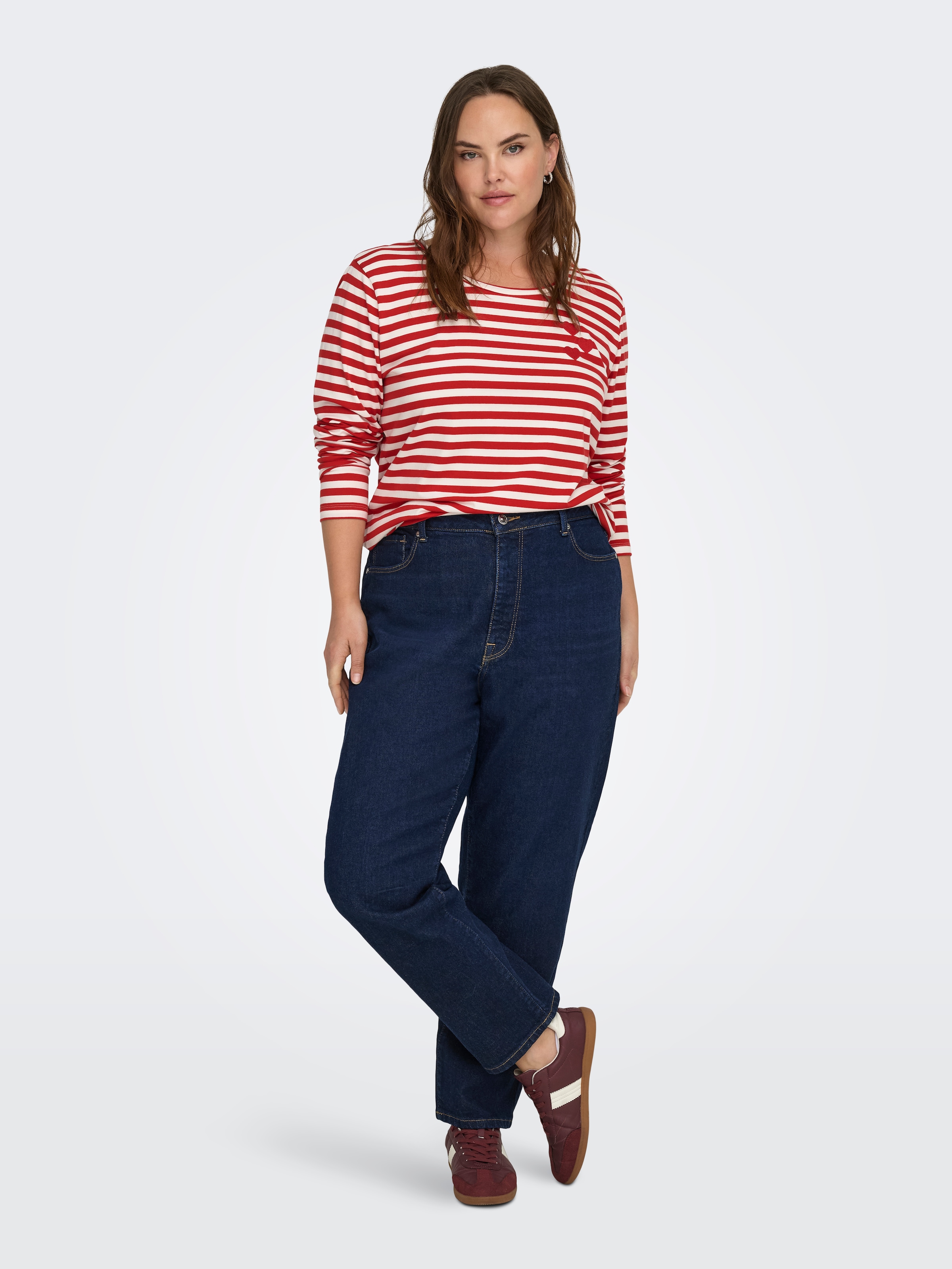 ONLY CARMAKOMA T-shirt à manches longues »CARBODIL L/S O-NECK BLOUSE JRS« Materialmix, regular fit