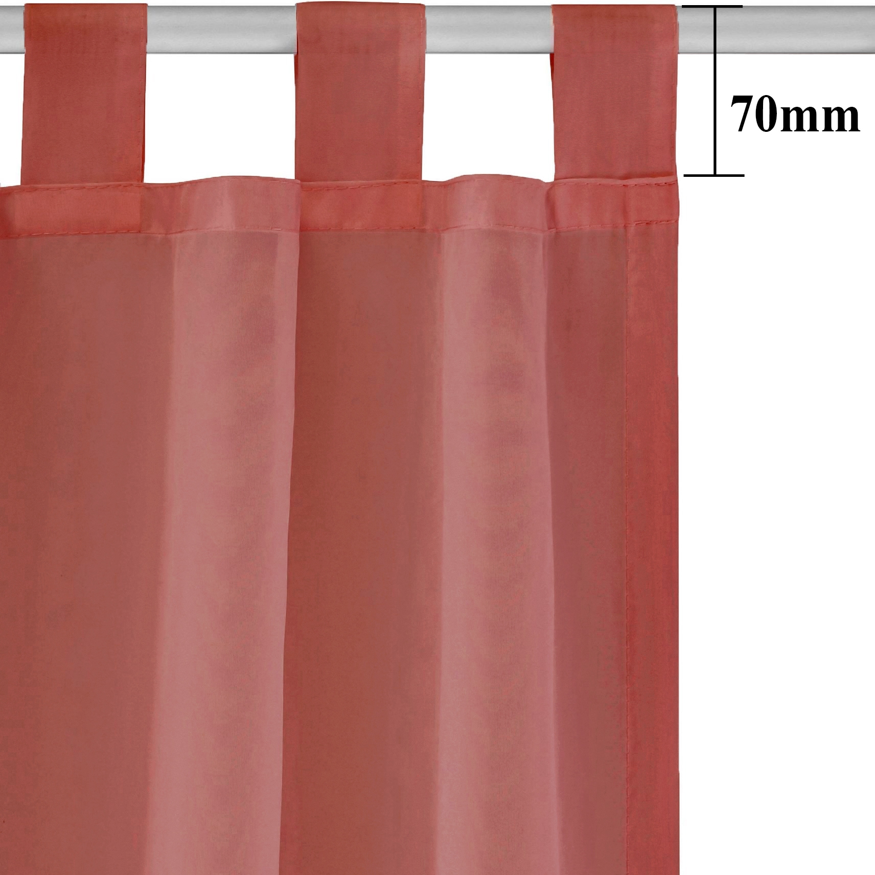 my home Gardine »XANA mit Ösen, Kräuselband oder Schlaufen« Schlaufen 1 Stk. tlg. Bestseller, einfarbig, 1 bzw. 2 Schals, pflegeleicht, Schal,