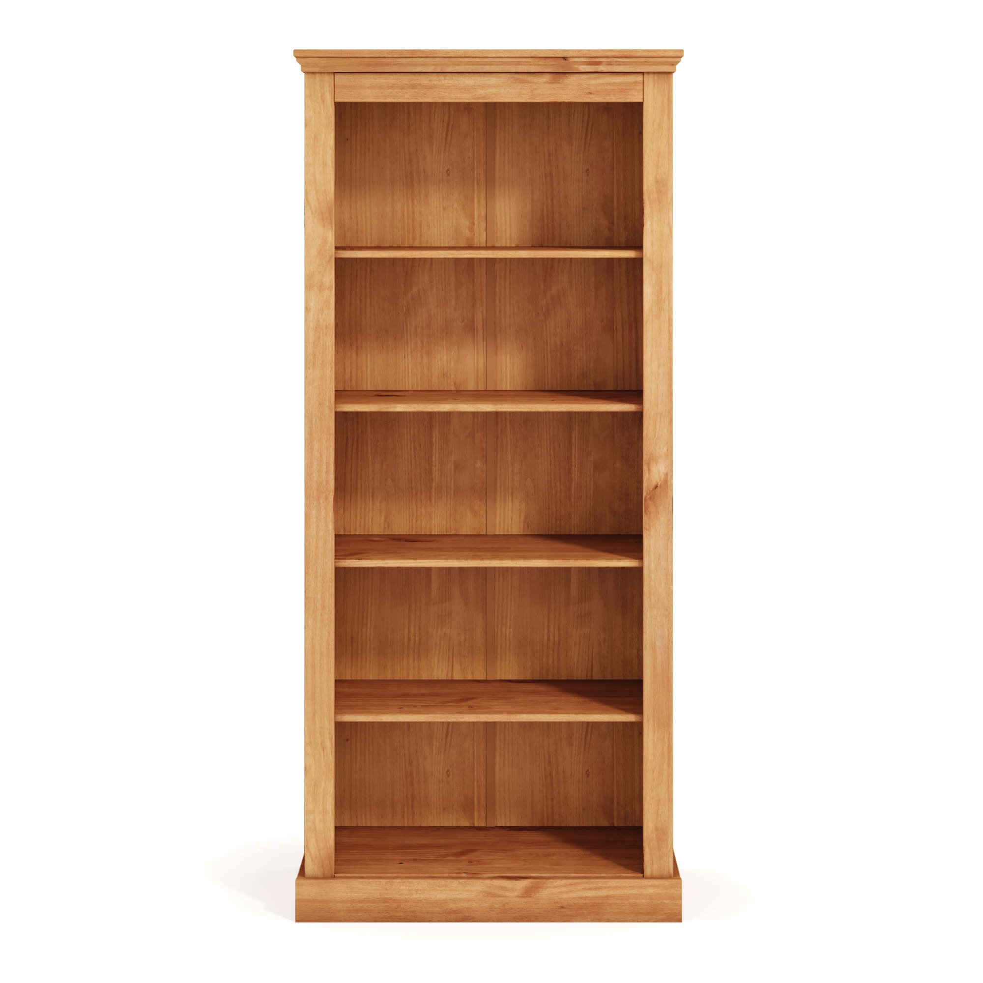 GOODproduct Étagère à livres »Selma, Standregal, Stauraumregal, aus massivem Kiefernholz. FSC®« mit 1 festen und 3 verstellbaren Einlegeböden, Breite 80cm, Höhe 180cm