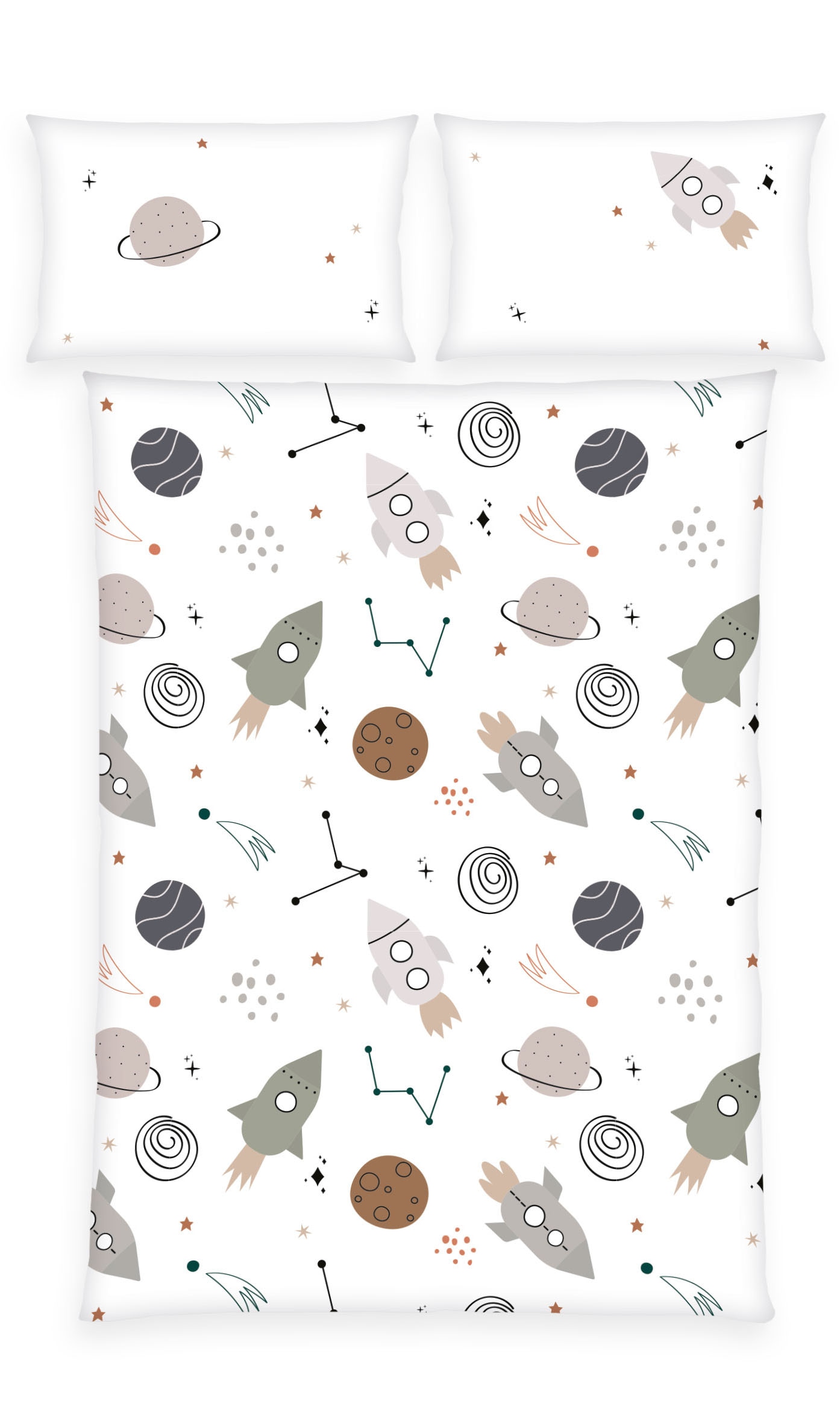 Baby Best Linge de lit pour bébé »BabyBest Weltall« 2 cuis