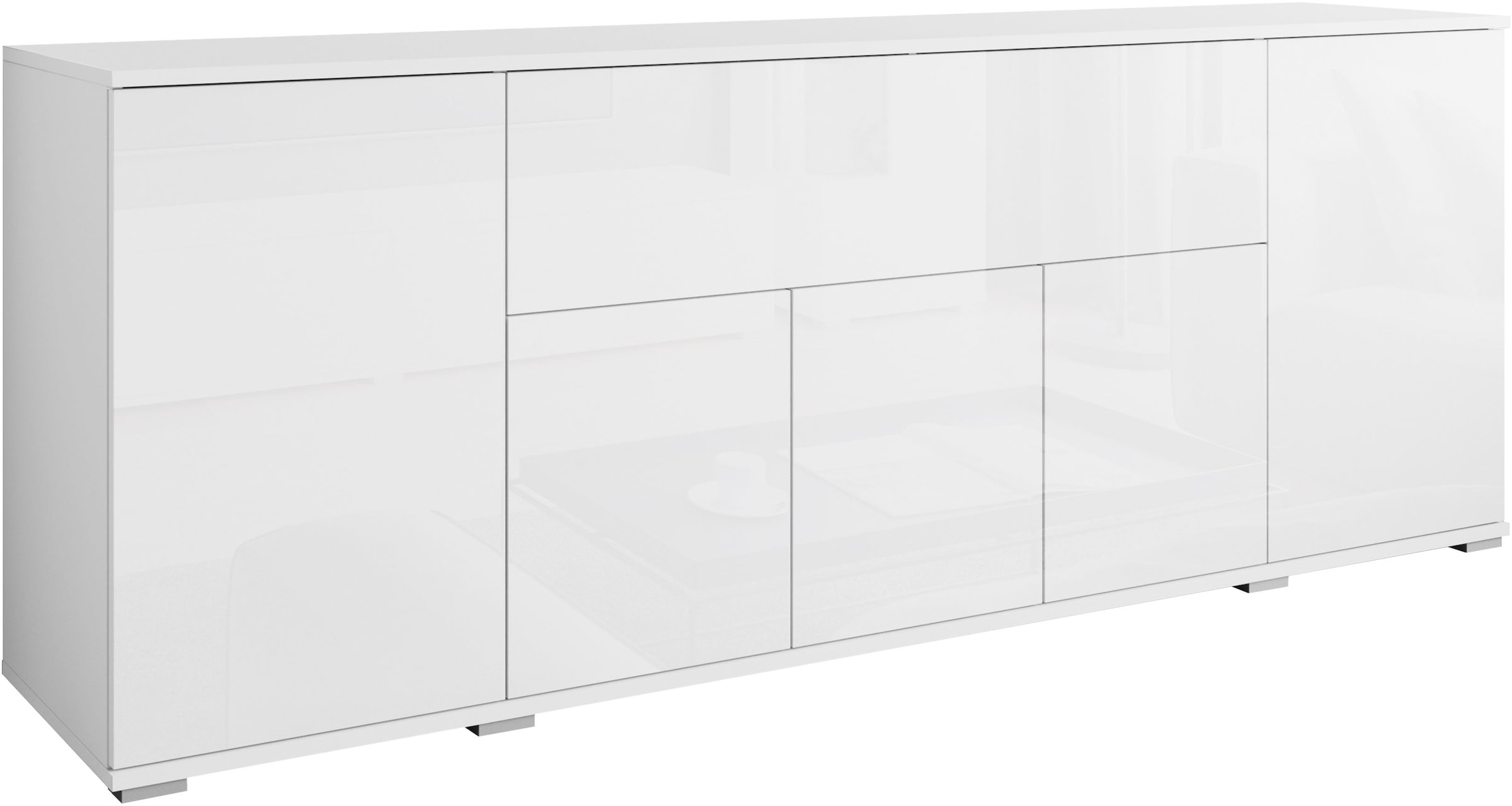 GOODproduct Sideboard »Kenia, B/H/T: 180 x 68 x 39,5 cm« 1 Stk. tlg. Push-to-Open, Klappe und verstellbare Einlegeböden