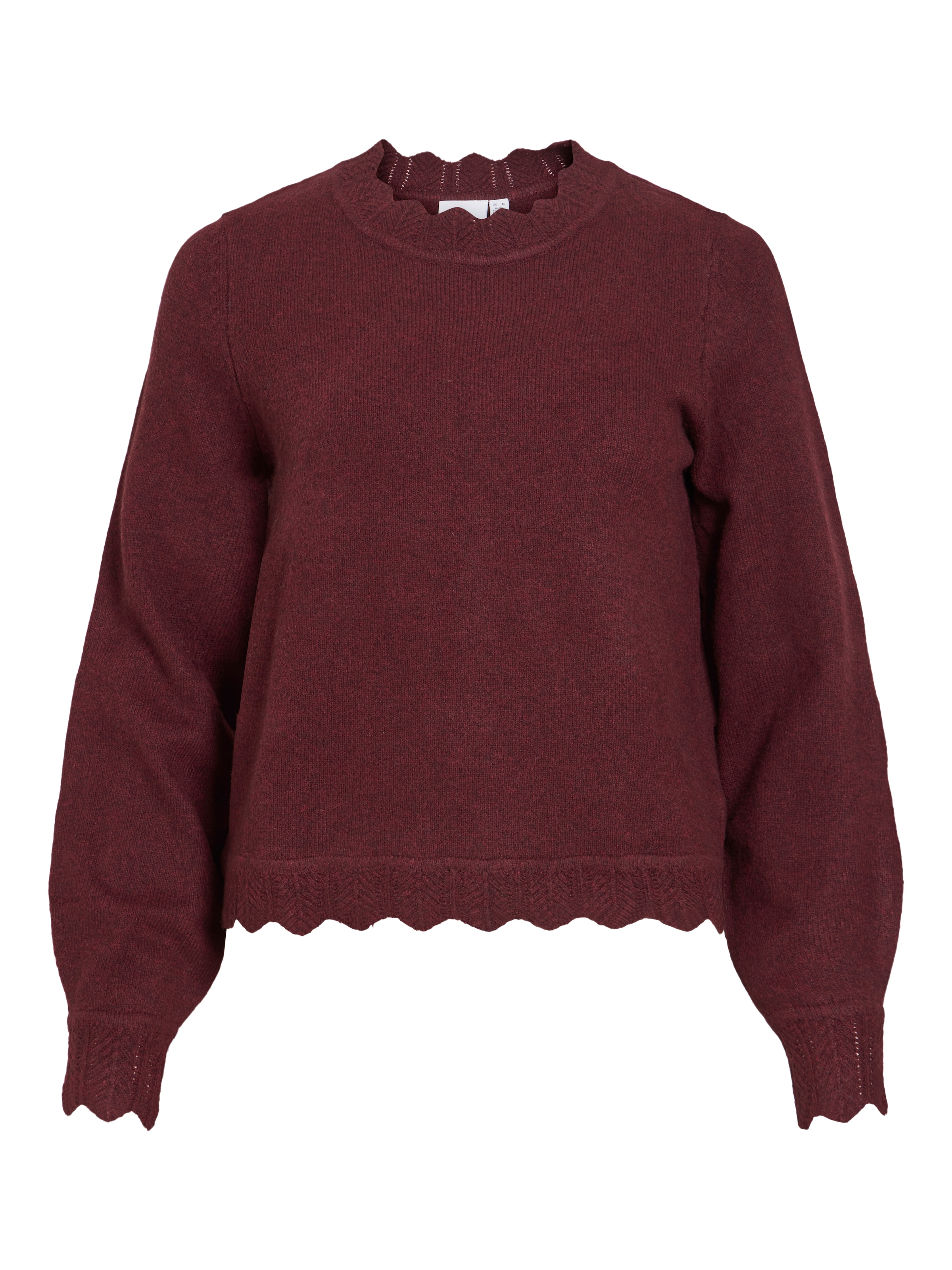 Vila Pull en tricot »VINIKOLINA O-NECK L/S KNIT TOP - NOOS« mélange de matériaux, coupe régulière