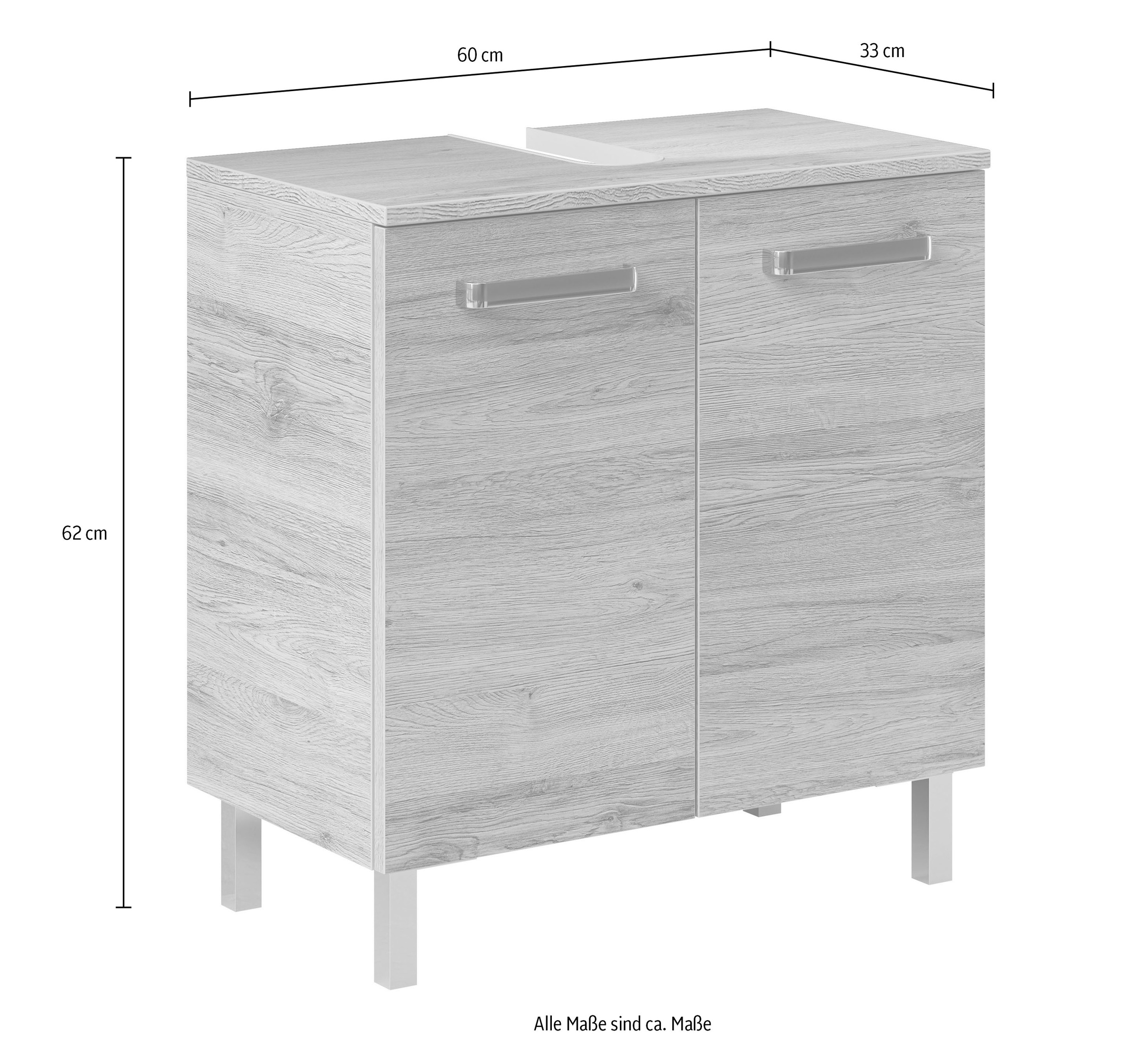 Saphir Armoire sous lavabo »mit Türdämpfer«