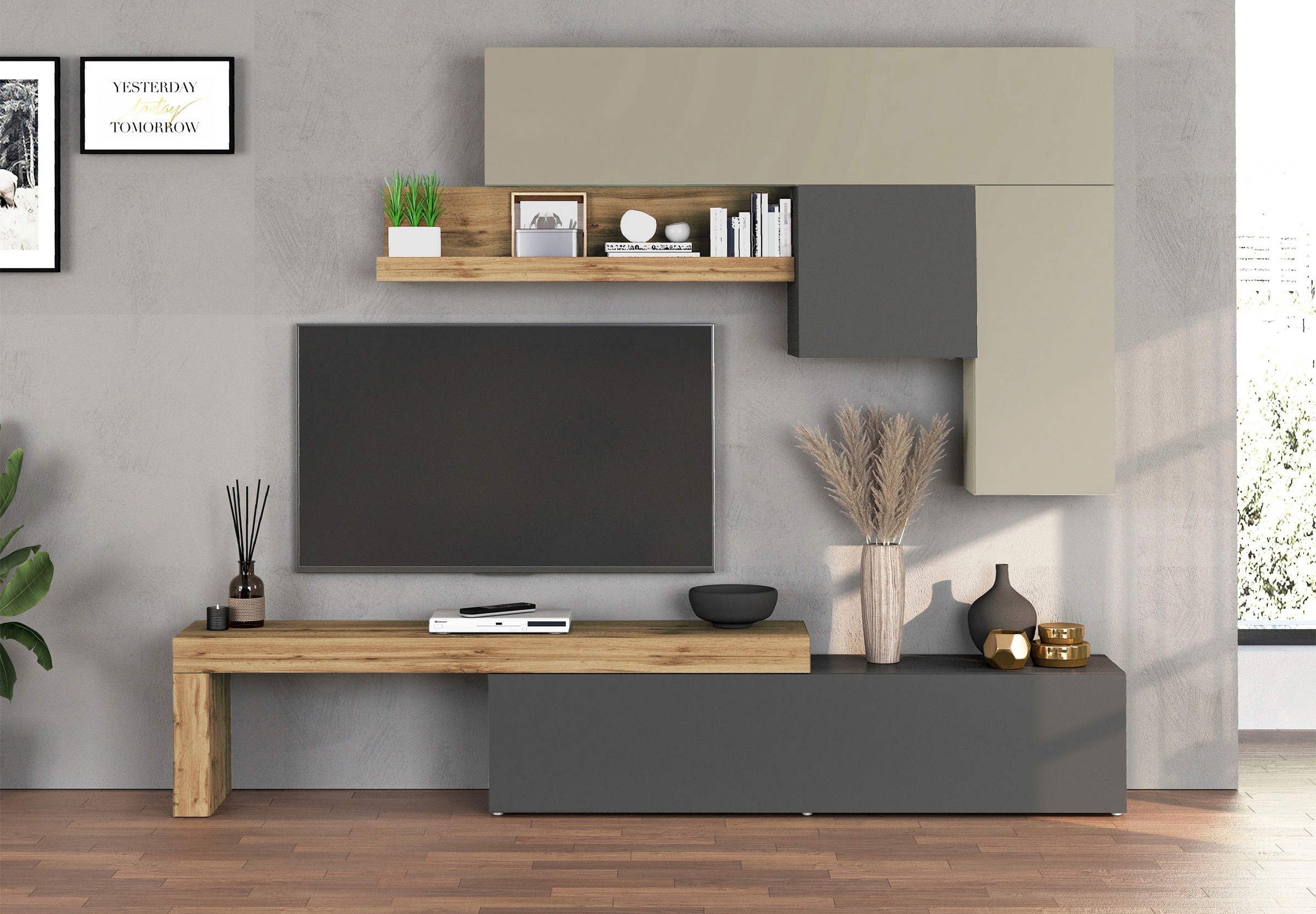 INOSIGN Meuble mural »Chronos Wohnwand, Medienwand, 5-er set« Set, 5 cuis tlg.