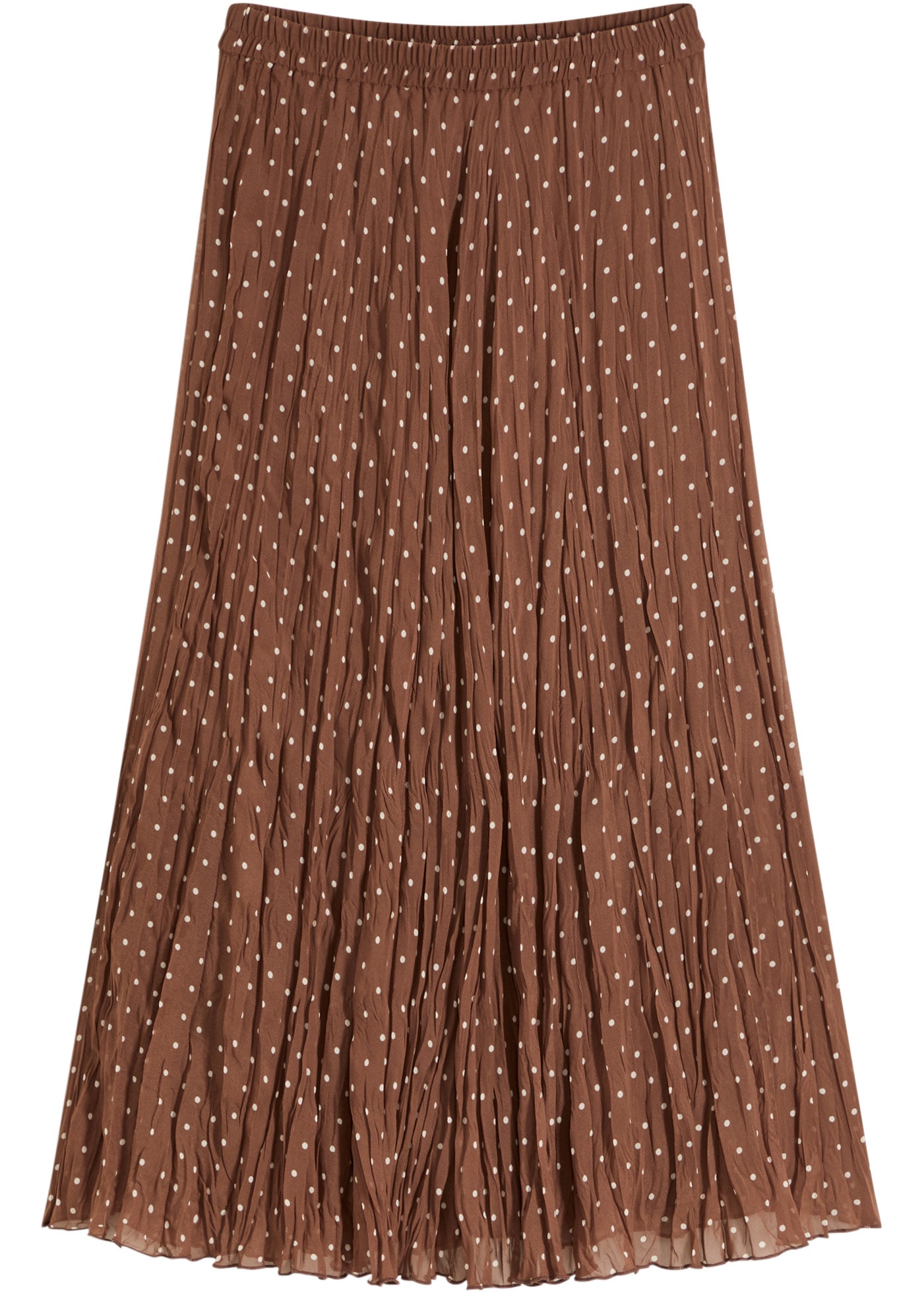 bonprix Jupe plissée mit Elastikbund, in A-Linie, mit Crash-Optik