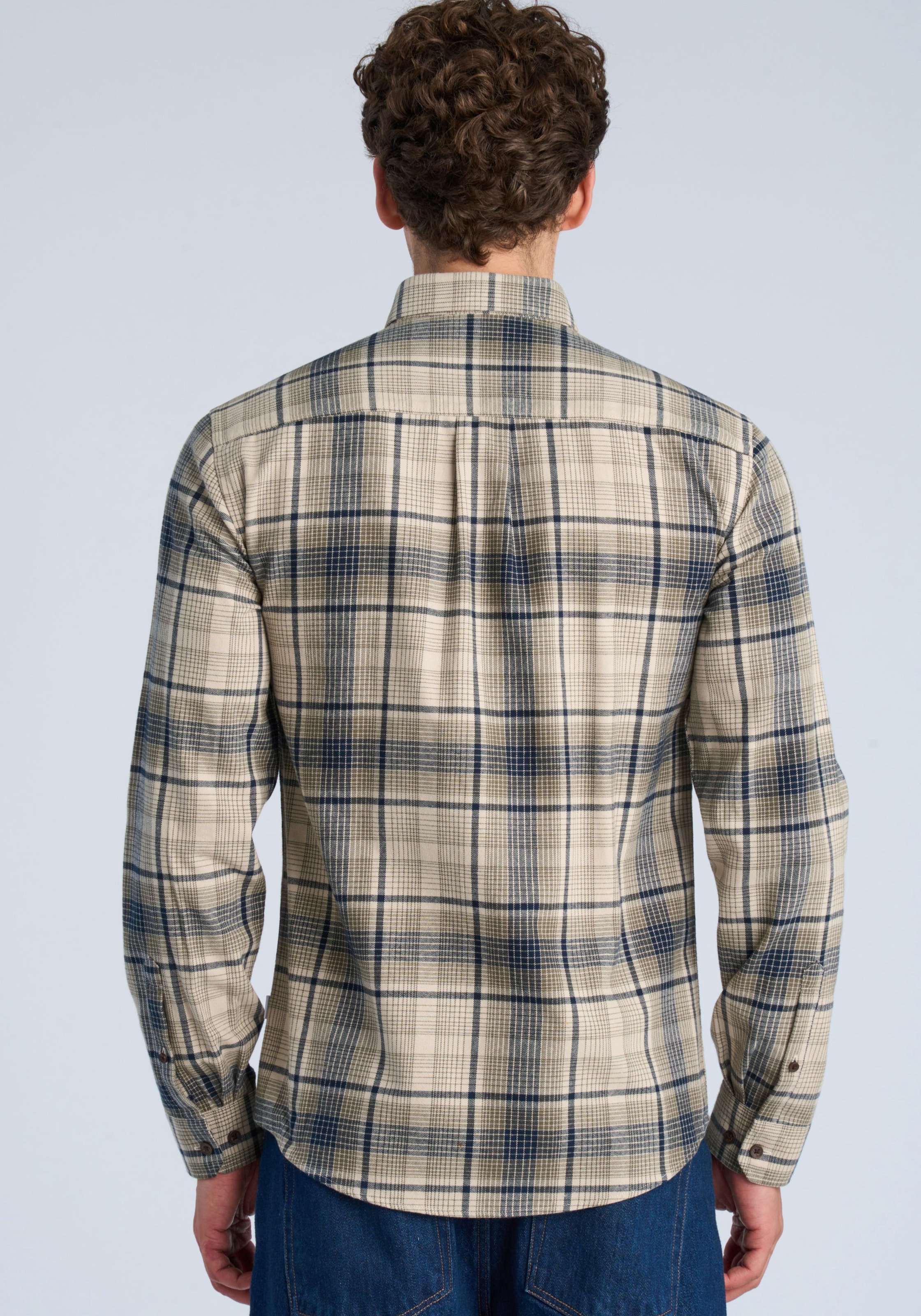 LINDBERGH Chemise à carreaux avec patte de boutonnage et col boutonné / coupe décontractée