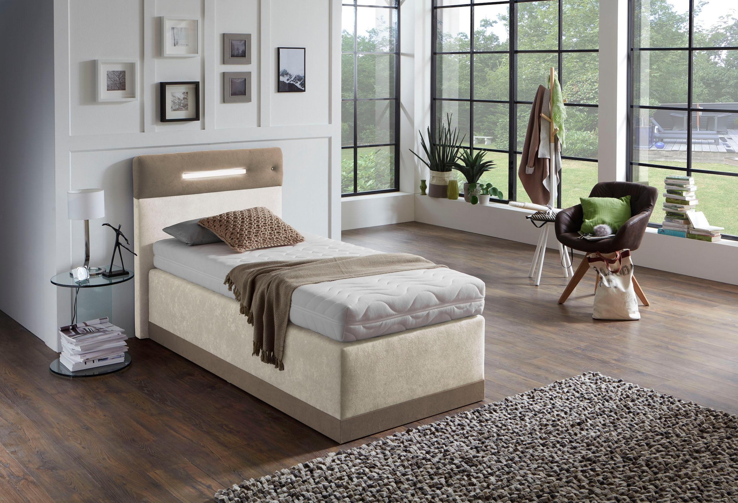 Westfalia Schlafkomfort Boxspringbett mit LED-Beleuchtung