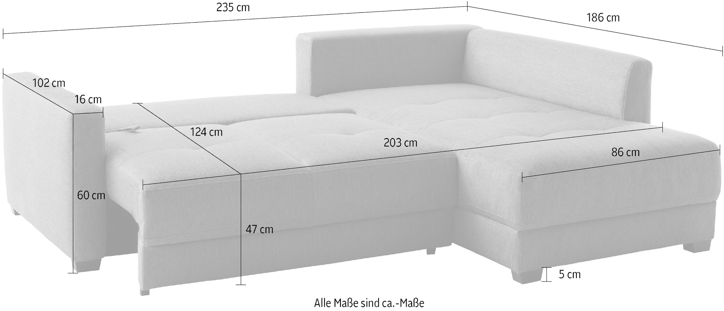 Mr. Couch Canapé d'angle »Pierre, L-Form mit BoxSpring« Mit Boxpring-Taschenfederkern