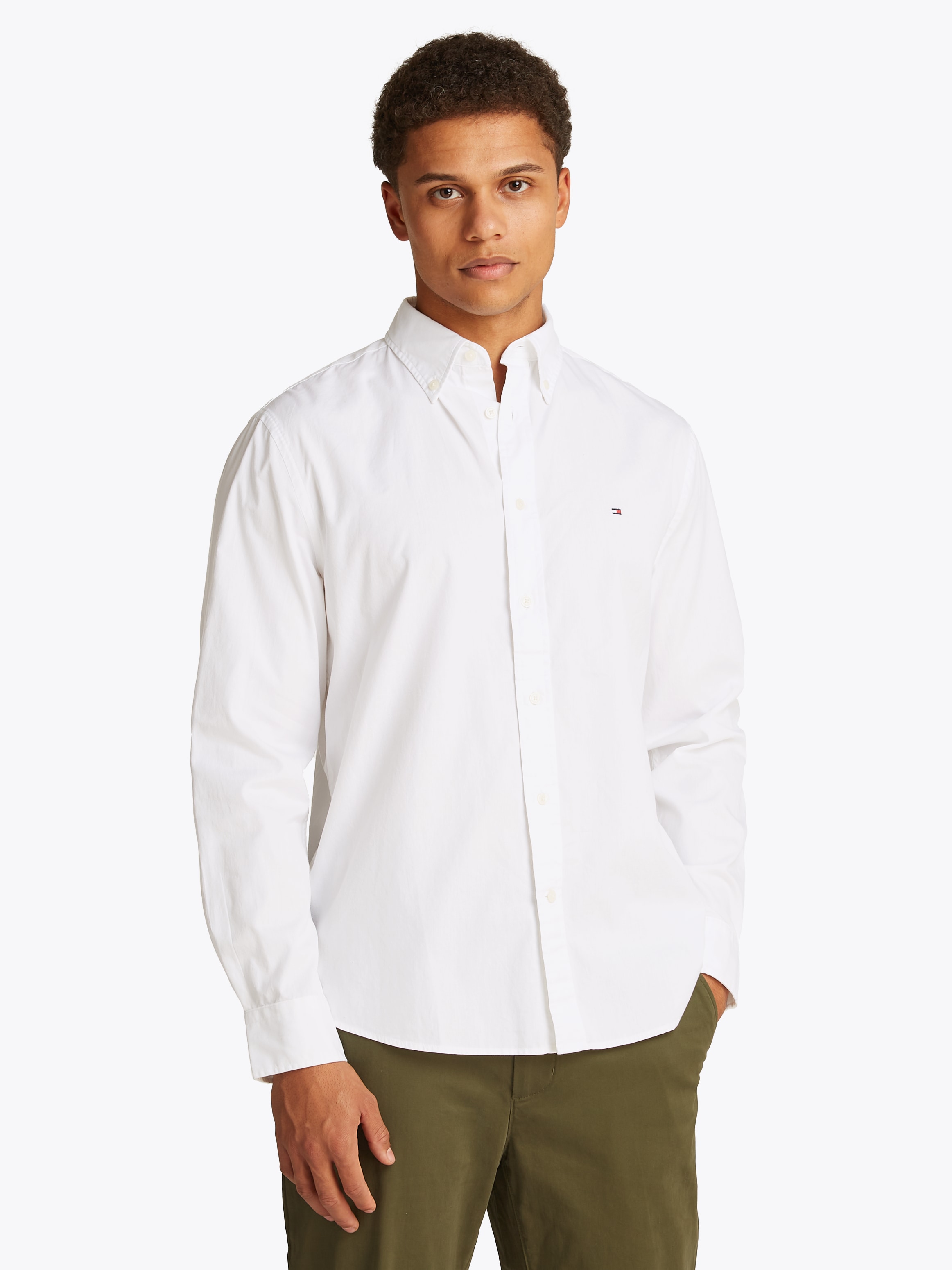 Tommy Hilfiger Langarmhemd »CORE FLEX POPLIN SOLID Regular Fit SHIRT«