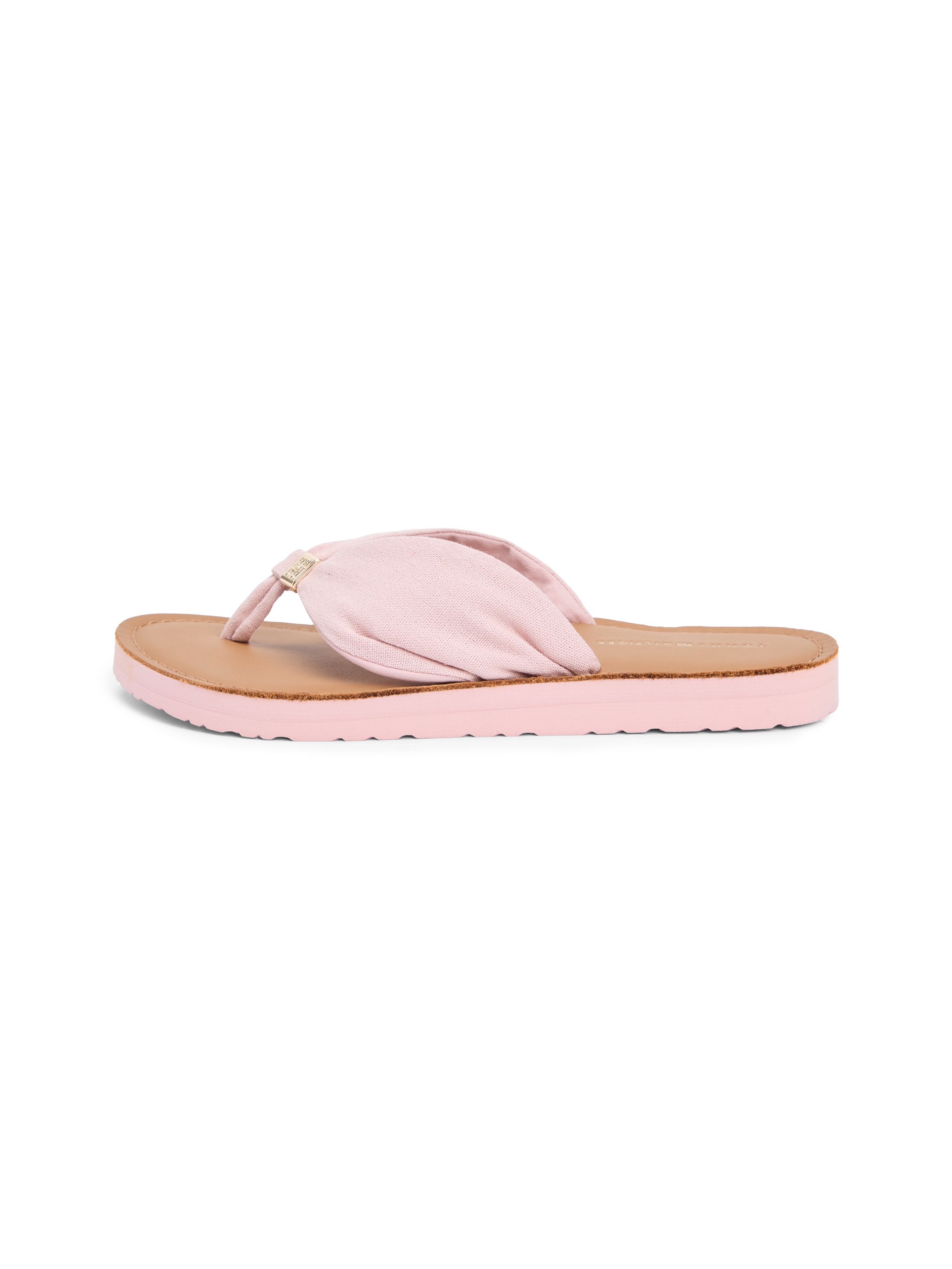 Tommy Hilfiger Séparateur d'orteils »TH LTR FOOTBED SUMMER SANDAL«  Chaussure d'été, chaussure de plage, Dianette, plate avec emblème logo