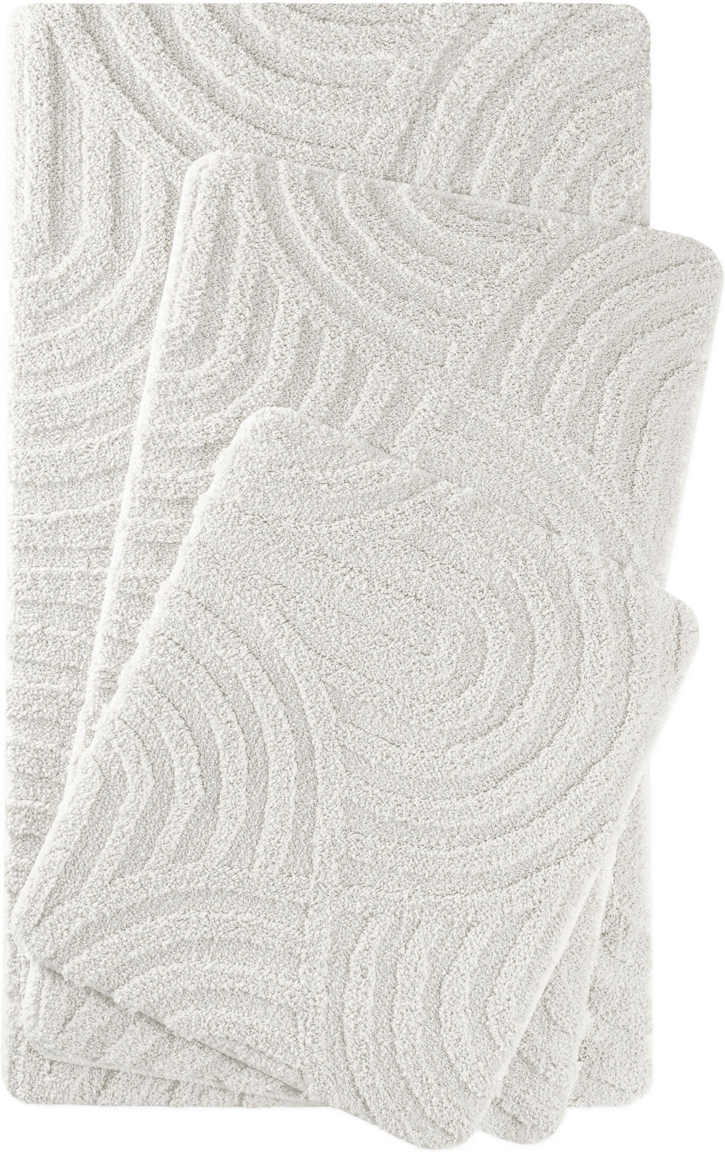 Wecon home Badematte »Fiete« Höhe 25 mm rutschhemmend beschichtet schnell trocknend Badteppich, Hoch-Tief-Effekt, weich, rutschhemmend, waschbar, getuftet