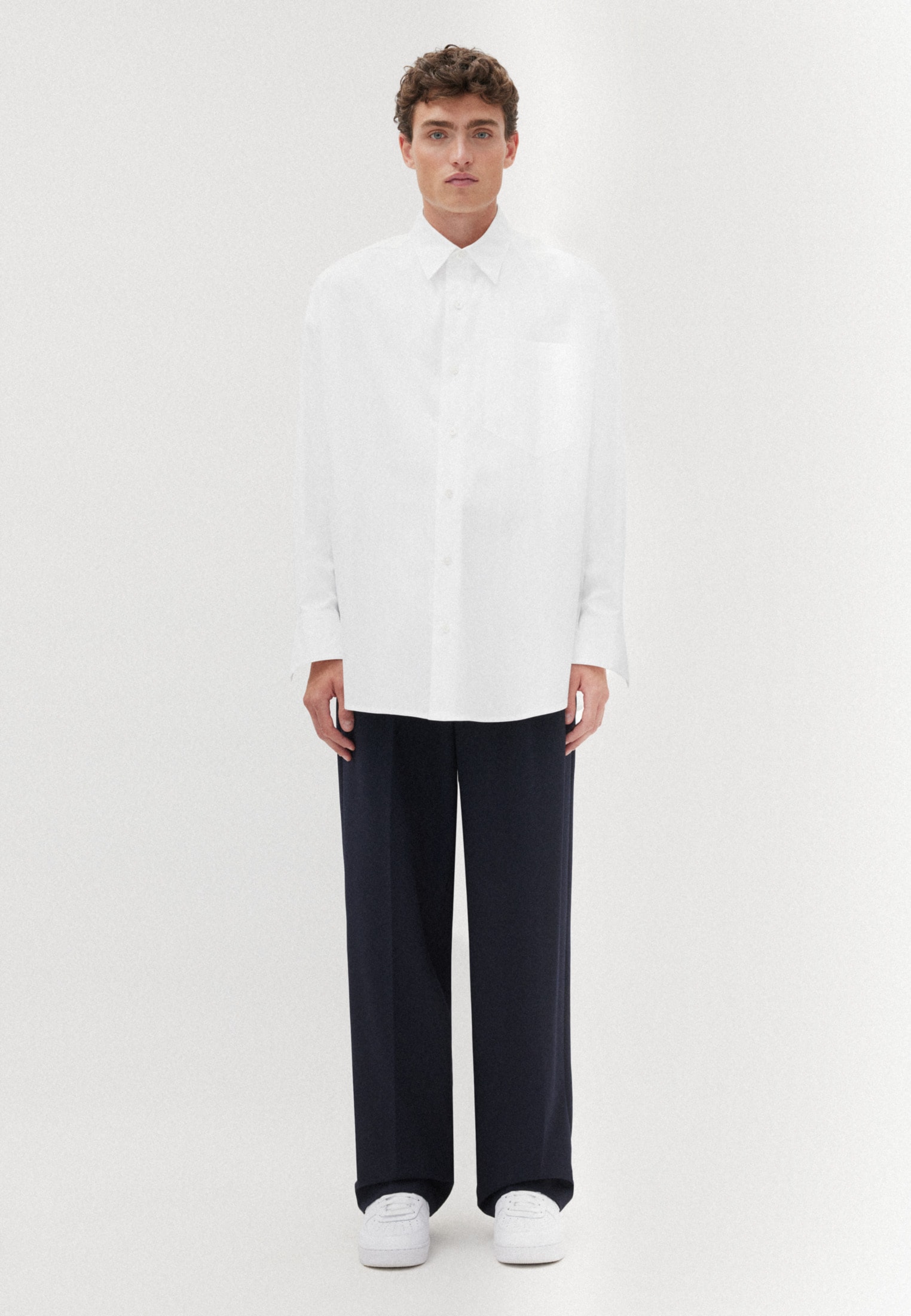 studio seidensticker Businesshemd Oversized Langarm Kentkragen Uni