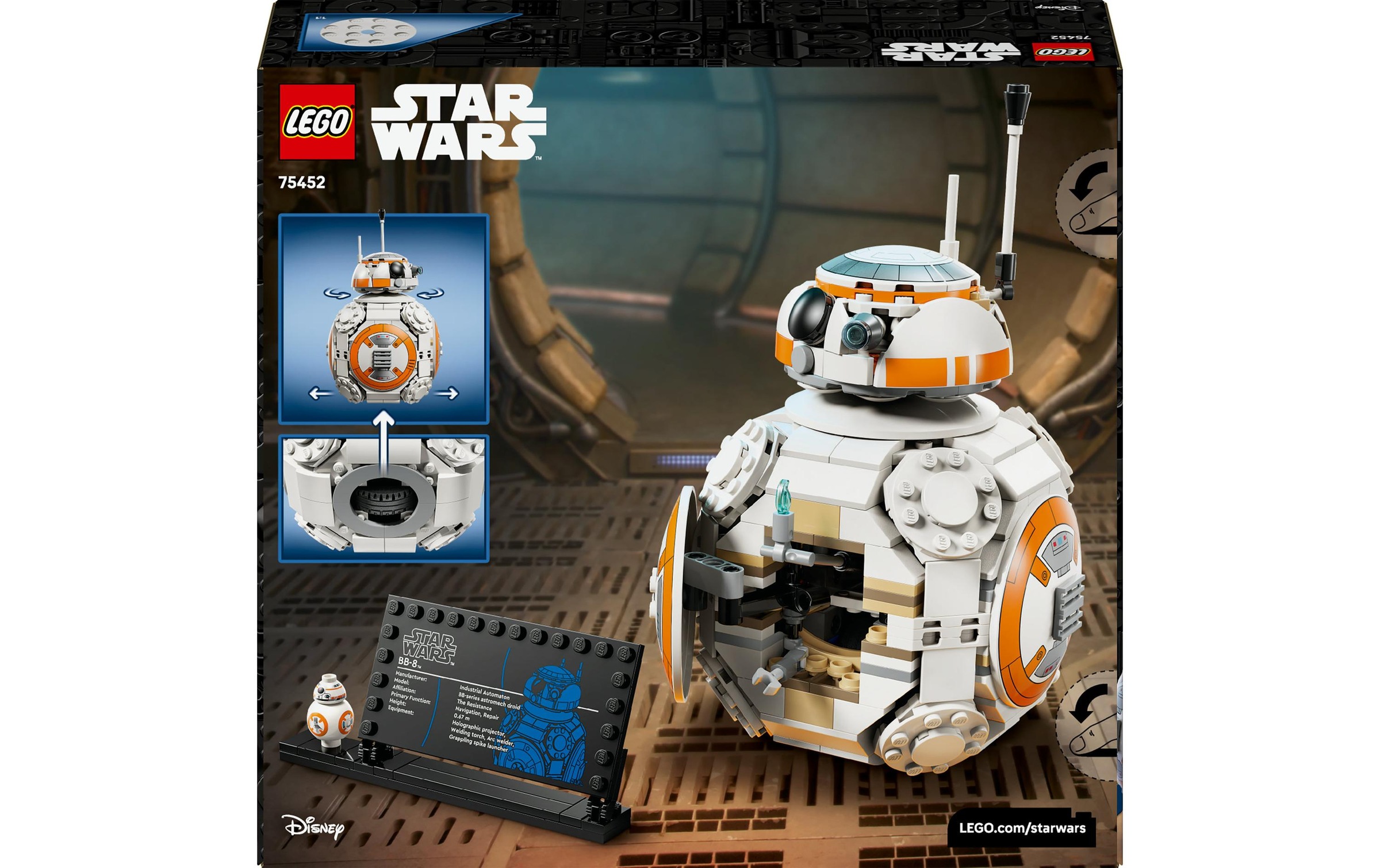 LEGO® Konstruktionsspielsteine »Star Wars Der Astromech-Droide BB-8 75452«