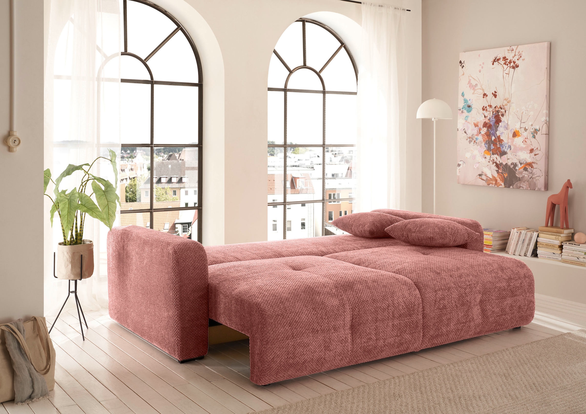 ED EXCITING DESIGN Canapé-lit »Bullet« mit Bettkasten & 2 Zierkissen