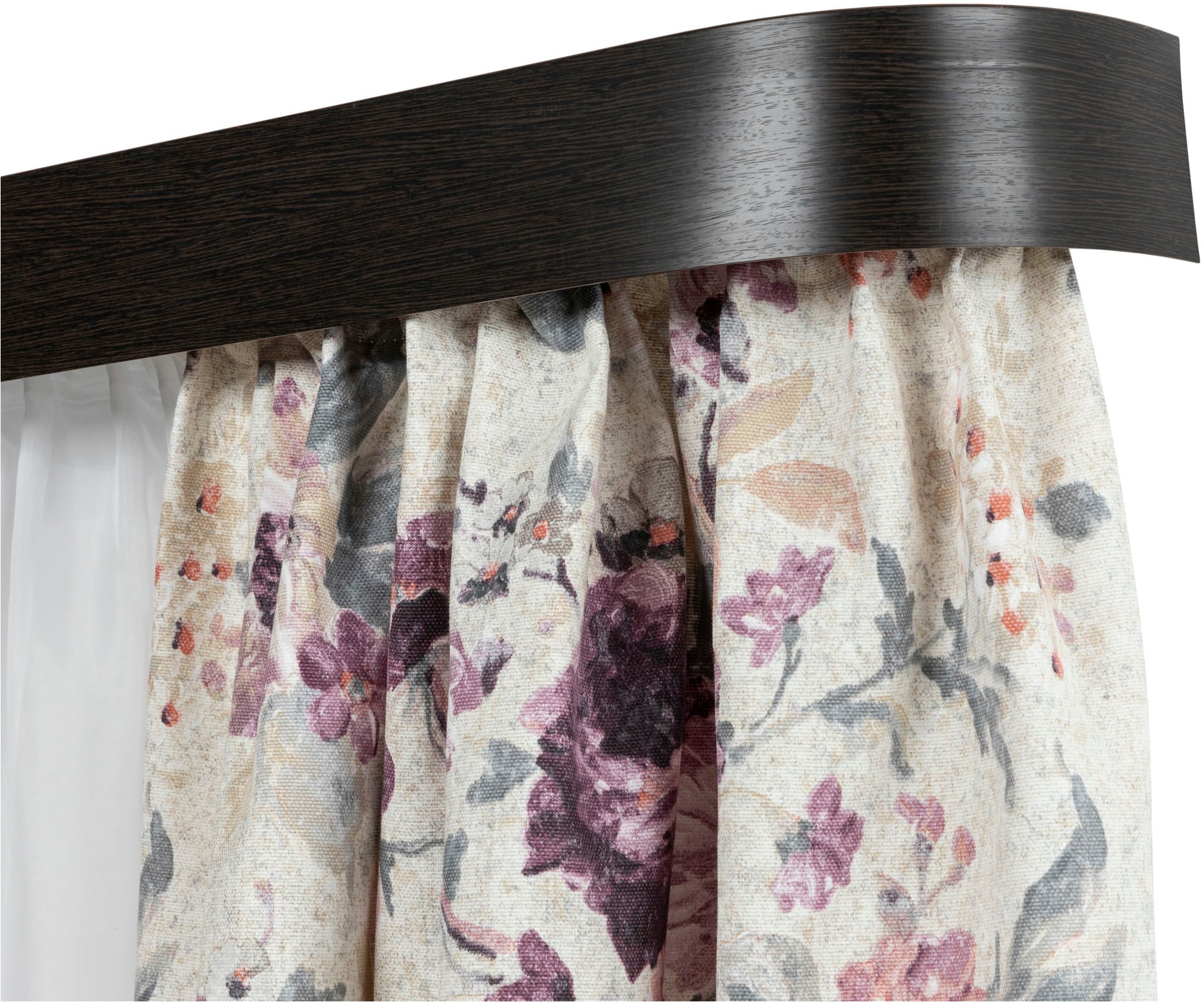 SN DECO GROUP Vorhangschiene »SH1« 1 läufig-läufig Fixmass Set 1-läufig,inkl. Rundbögen, Blende 5 cm, vorgebohrt, Innenlauf