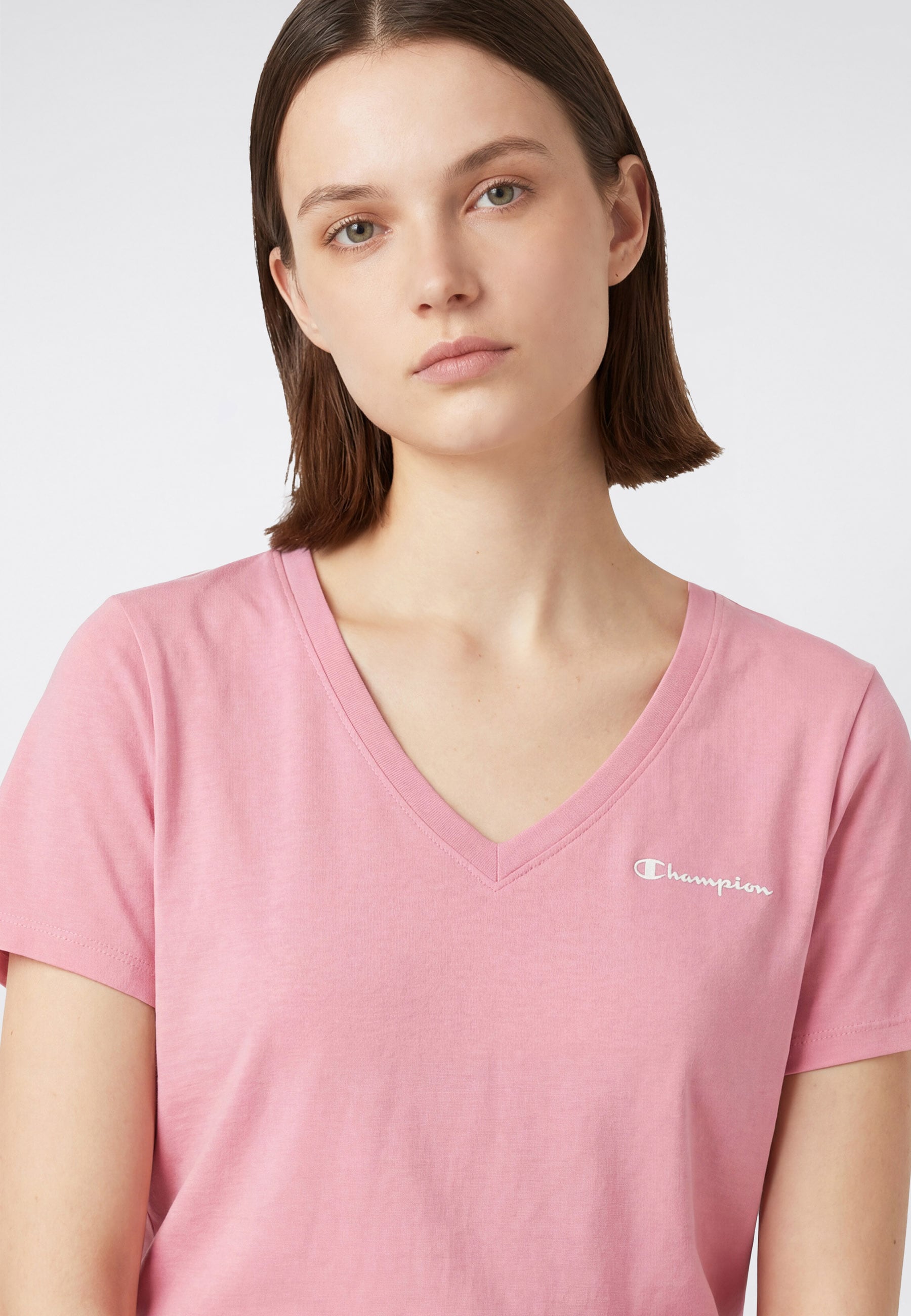 Champion T-Shirt »ICONS CONTRAST V-Neck T-Shirt« 1 tlg. sportlicher Stil, für sportliche Aktivitäten, Kurzarmdesign