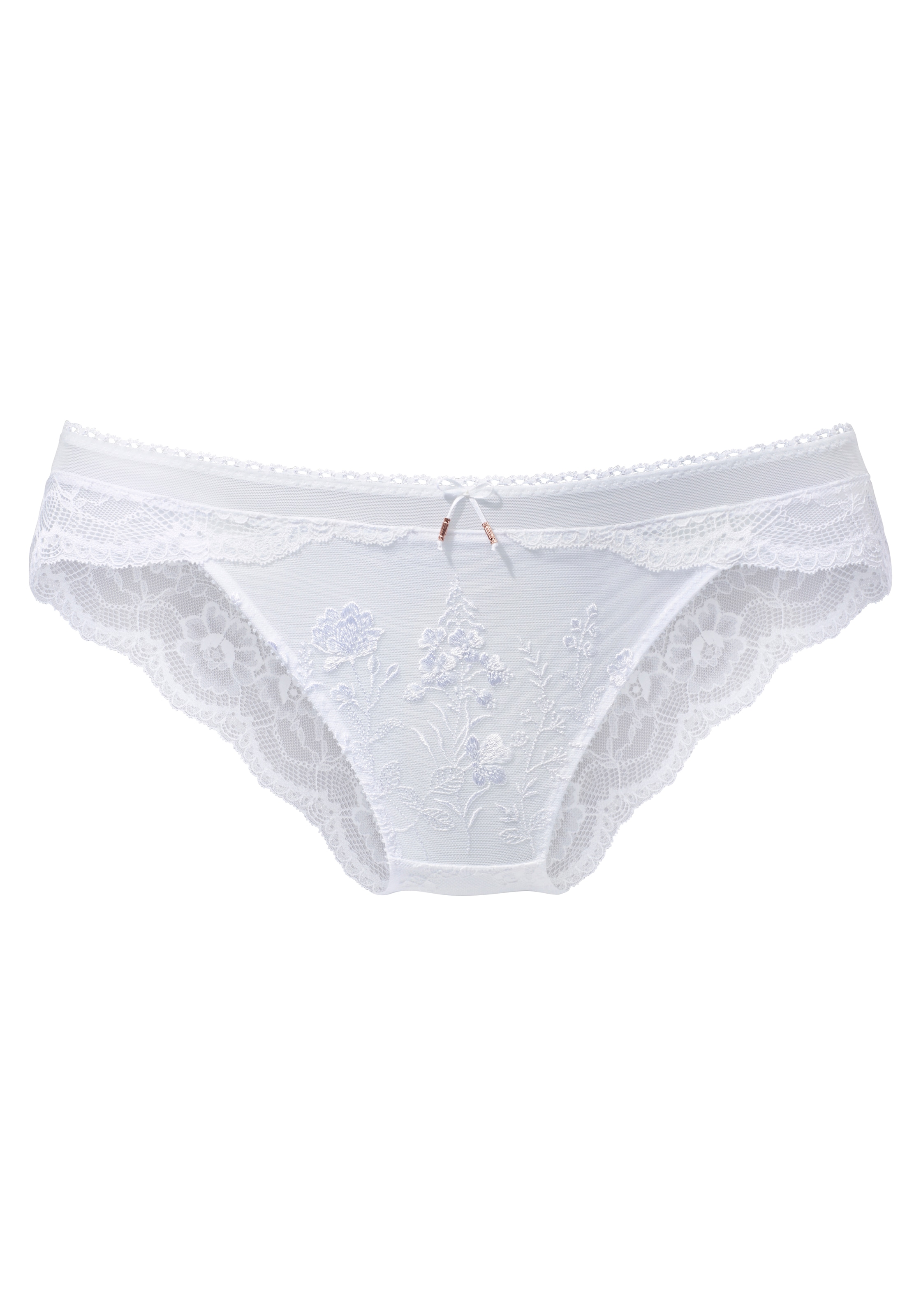 LASCANA Slip »Maria« mit bunten Blumen aus feiner Stickereispitze