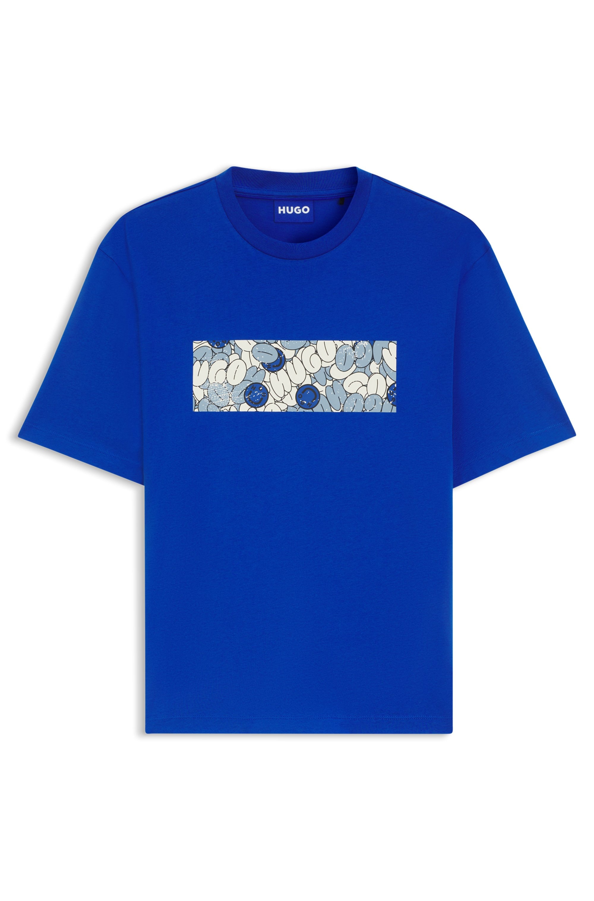 HUGO Blue T-shirt »Nurix« mit coolem Druck