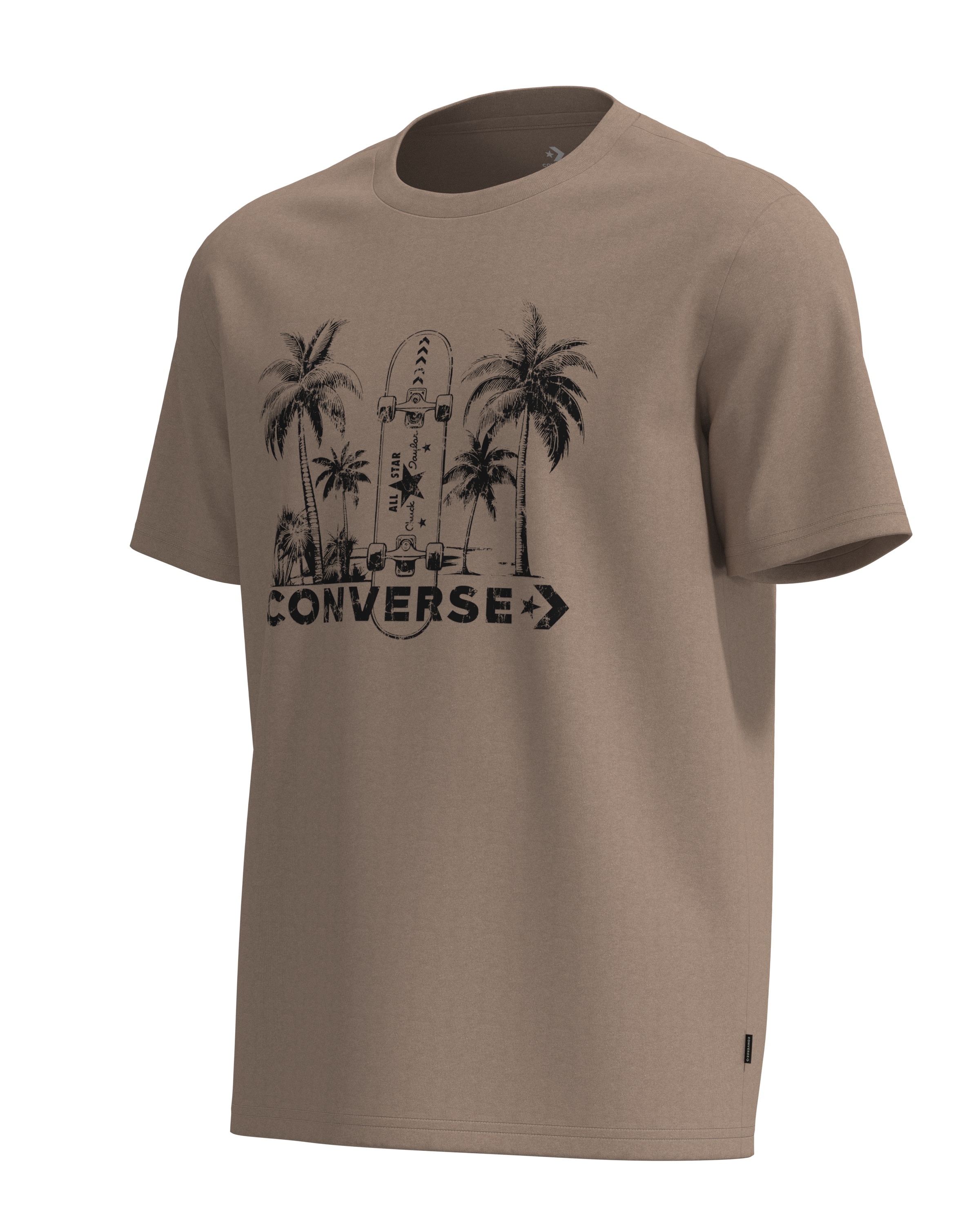 Converse T-shirt Manches courtes, pour adultes, tailles S à XXL, en coton