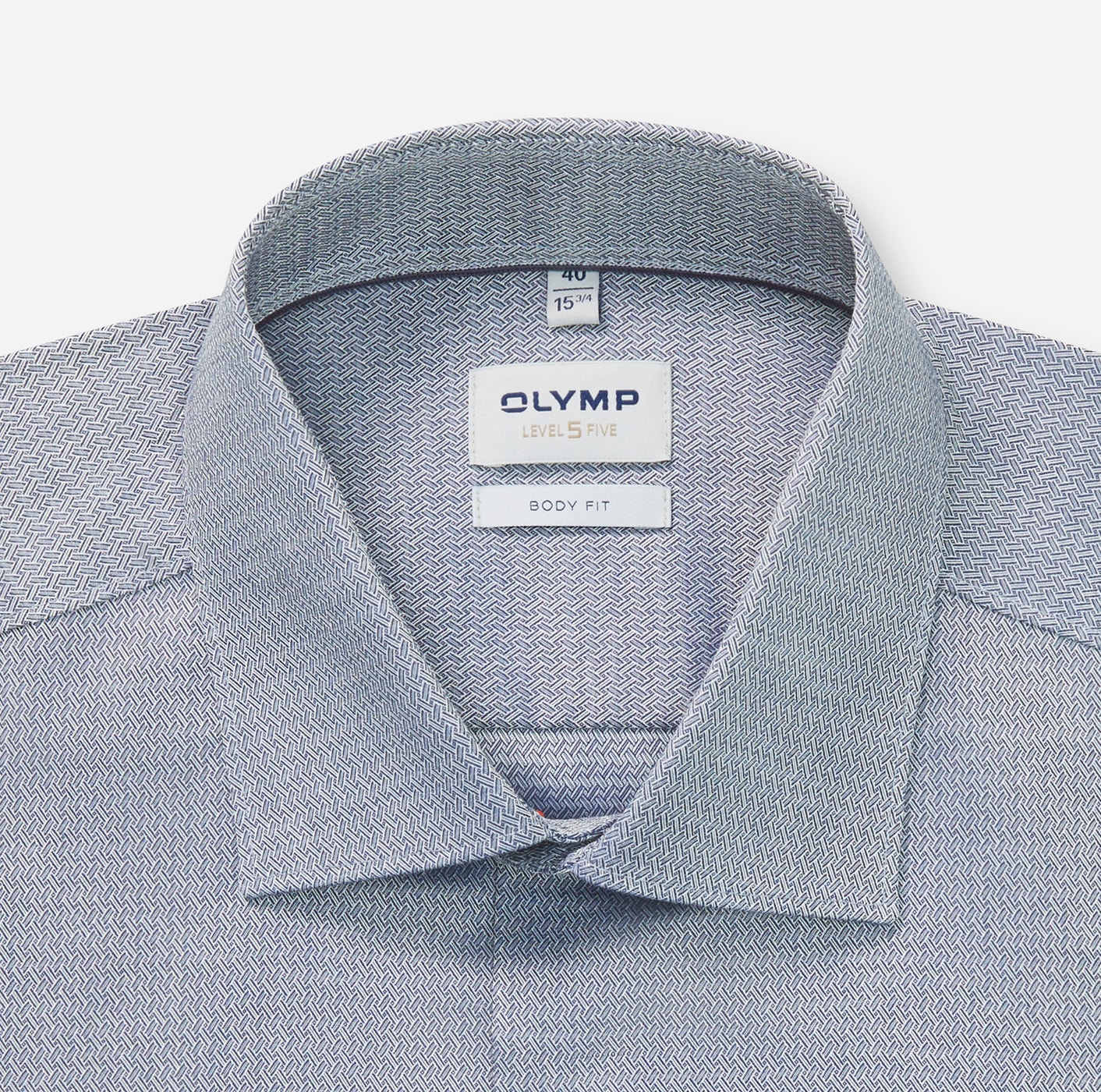 OLYMP Langarmhemd »Level 5« body fit, New York Kentkragen, fein gemustert, Businesshemd