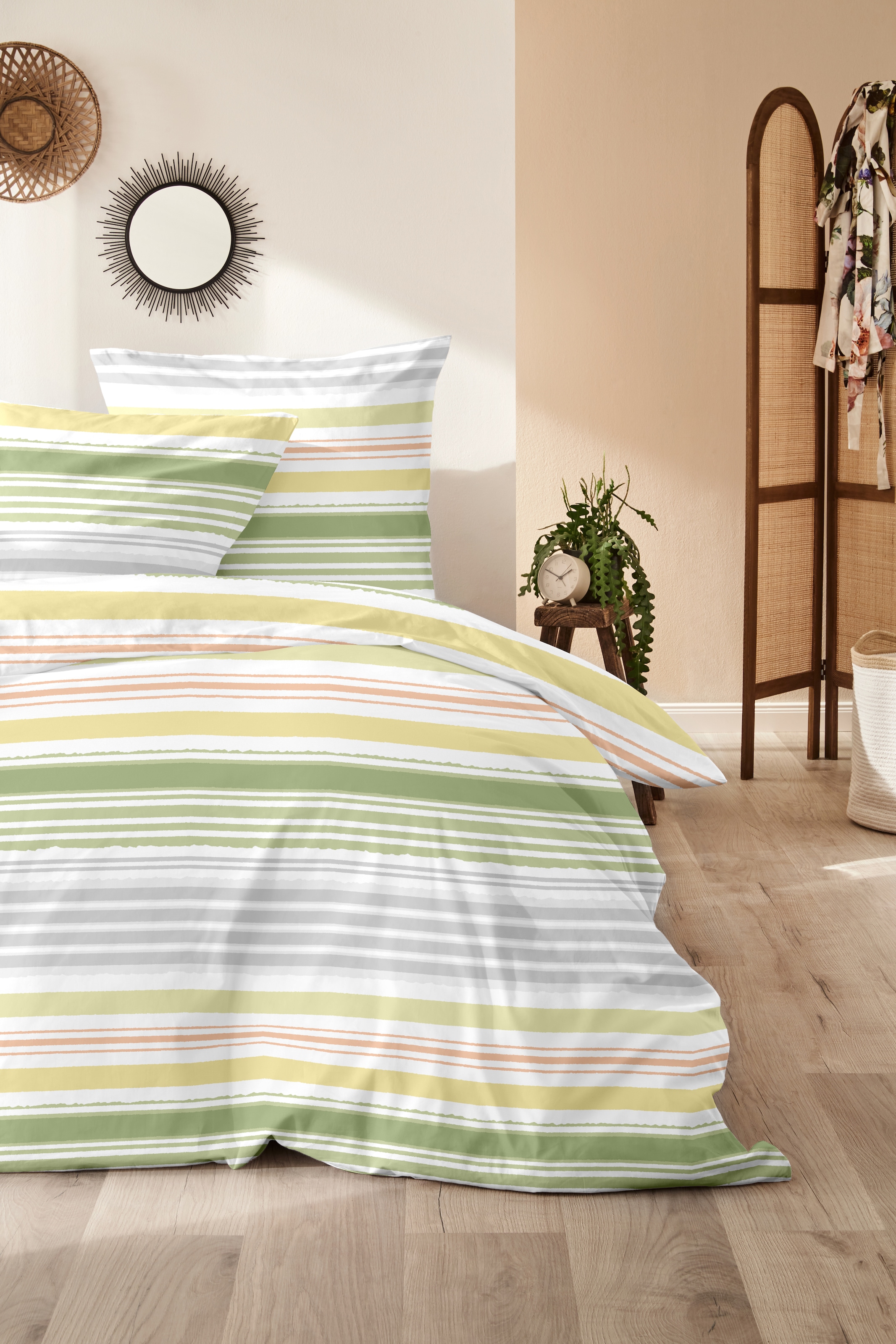 Primera Linge de lit »Renforce-Bettwäsche Fresh stripe« 2 cuis avec rayures