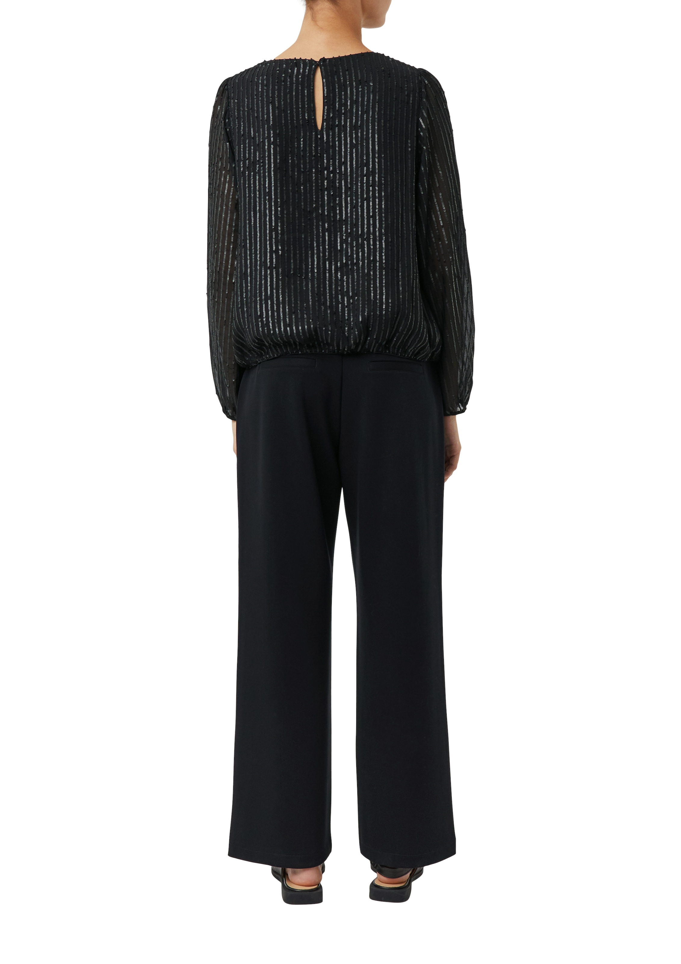 Comma Langarmbluse , mit Pailetten-Muster
