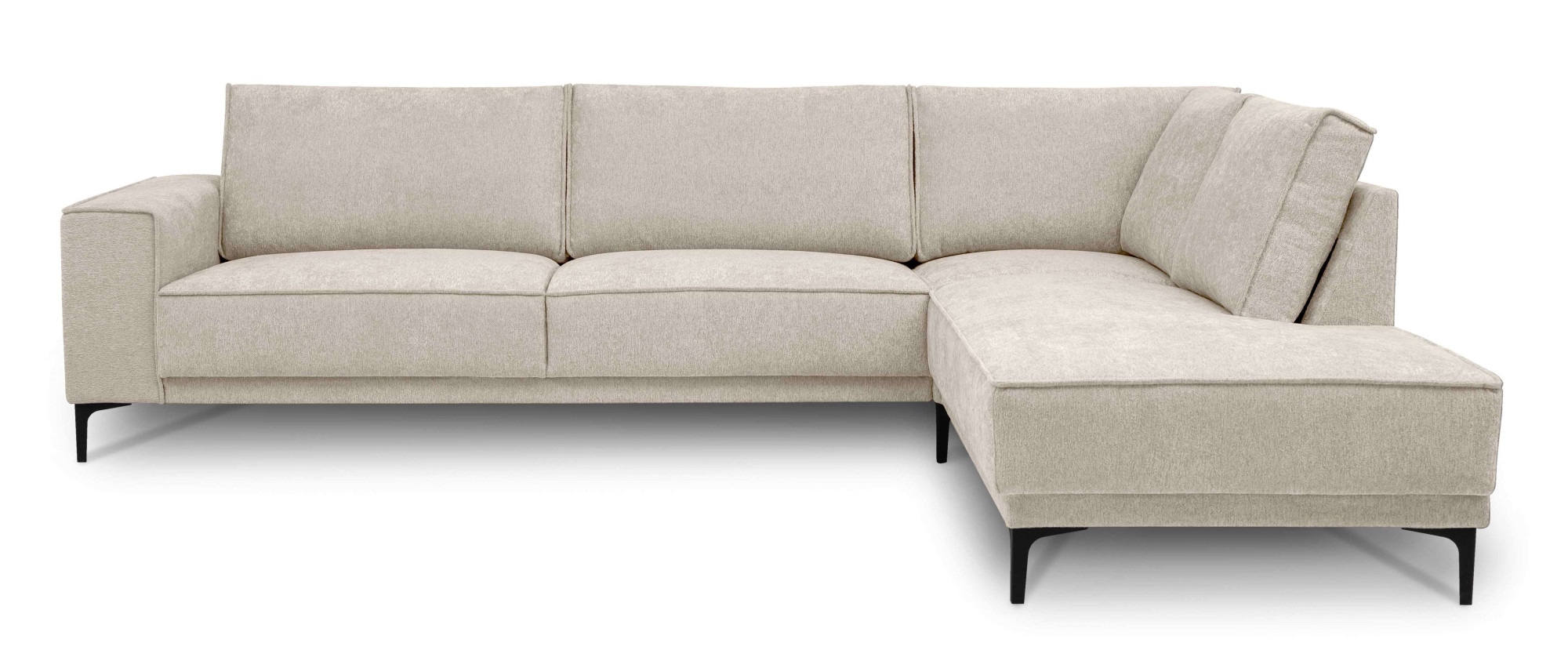 GOODproduct Canapé d'angle »OLAND Bouclé L-Form, B: 289 cm, Skandi-Design« structure, tissu plat, microfibre de luxe, bouclé