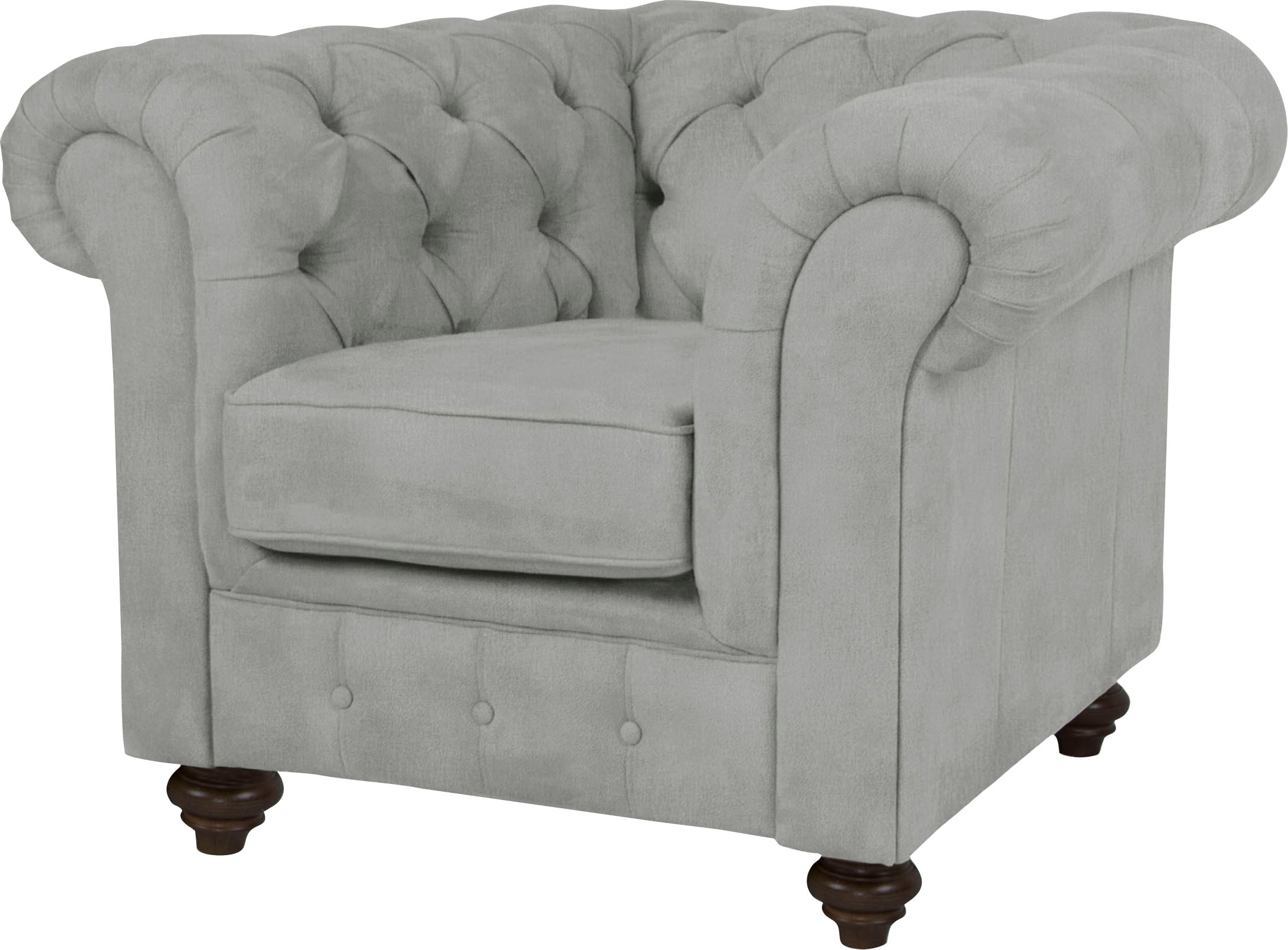 Home affaire Fauteuil »Duc Chesterfield« hochwertige Knopfheftung im Rücken, Samtoptik mit changierender Optik