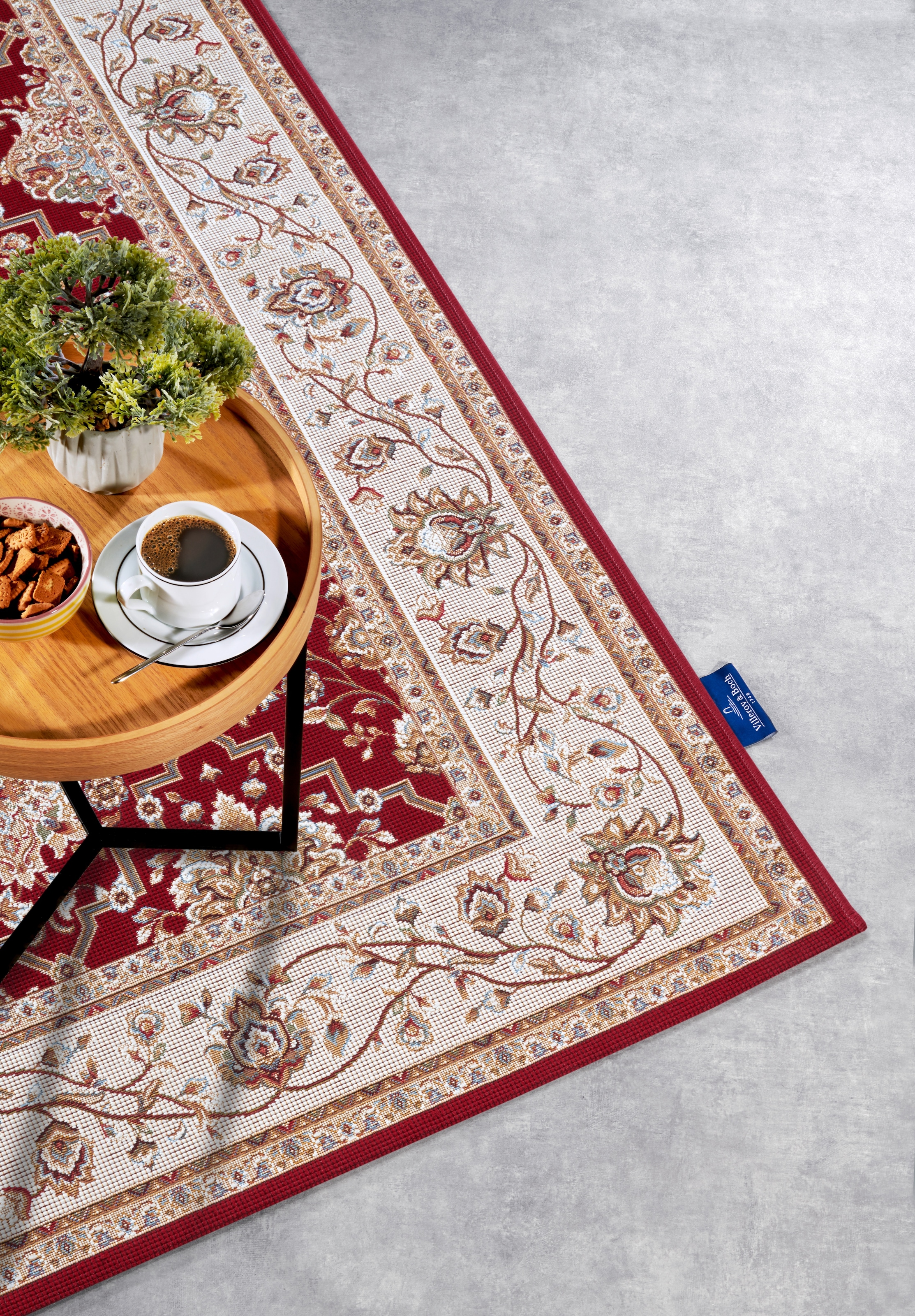 Villeroy & Boch Tapis d'extérieur »Pierre« Rectangulaire 3 mm Höhe Outdoor, tissu plat, résistant aux intempéries, balcon, jardin, classique, terrasse