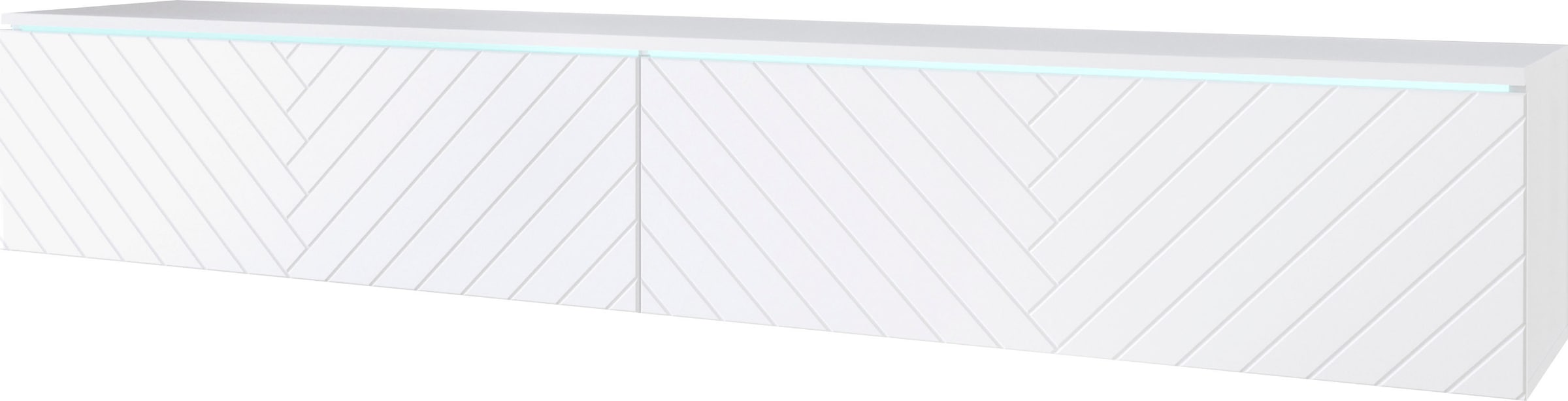 Home affaire Lowboard »Vera, wahlweise mit oder ohne Beleuchtung« gefräste MDF Front mit 3D Effekt, stehend und hängend montierbar