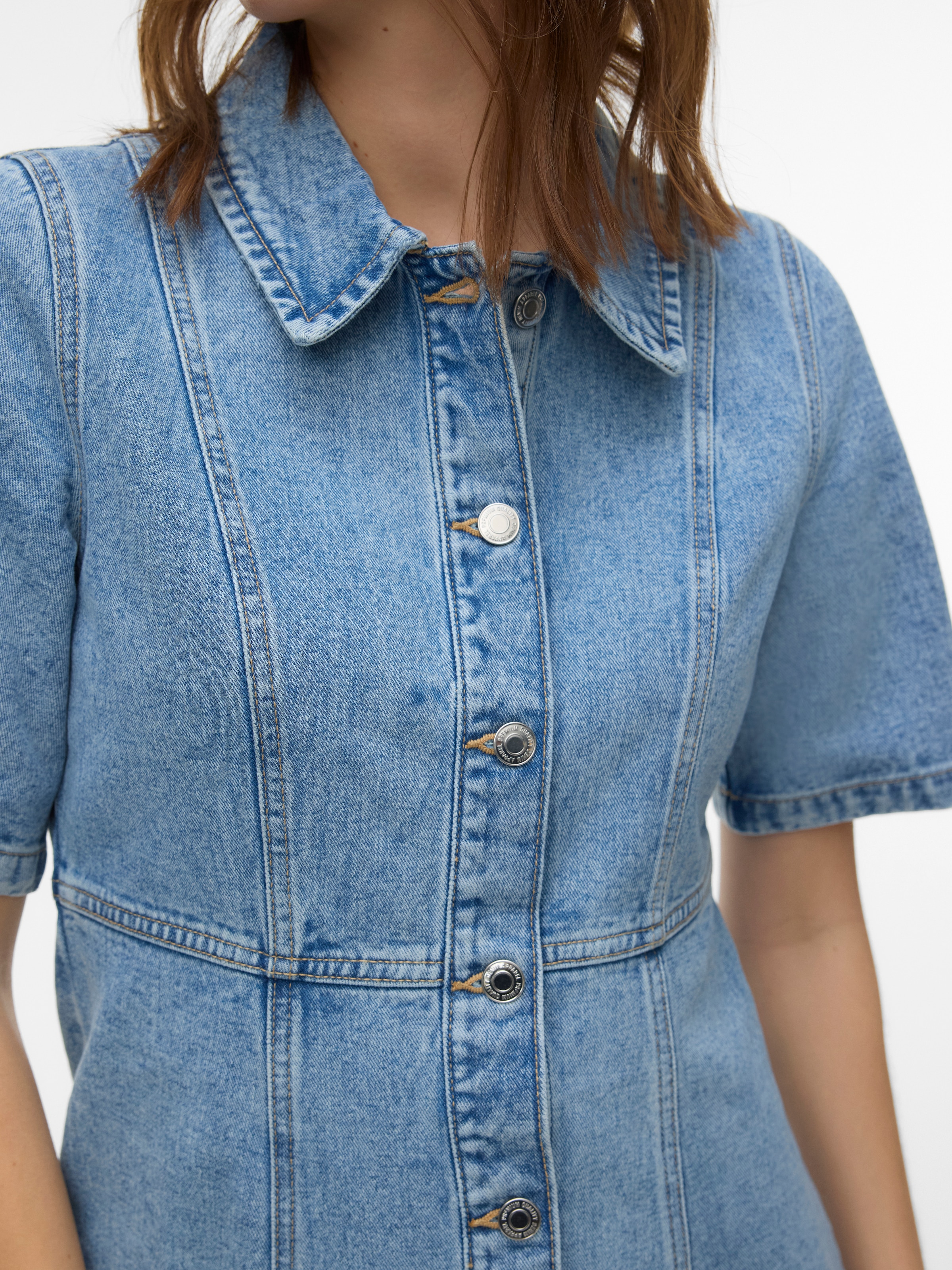 Vero Moda Jeanskleid »VMDAISY 2/4 SHORT DENIM DRESS NOOS« Baumwolle