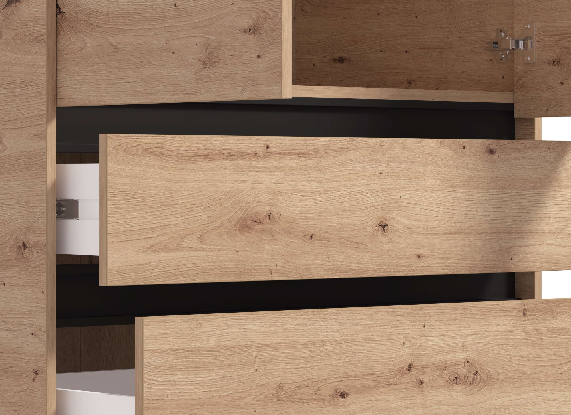 INOSIGN Kleiderschrank »Corbet Schlafzimmerschrank, Drehtürenschrank,  Wäscheschrank TOPSELLER« 93 cm breit, 3x Schubladen, Kleiderstange, ABS schutzkanten