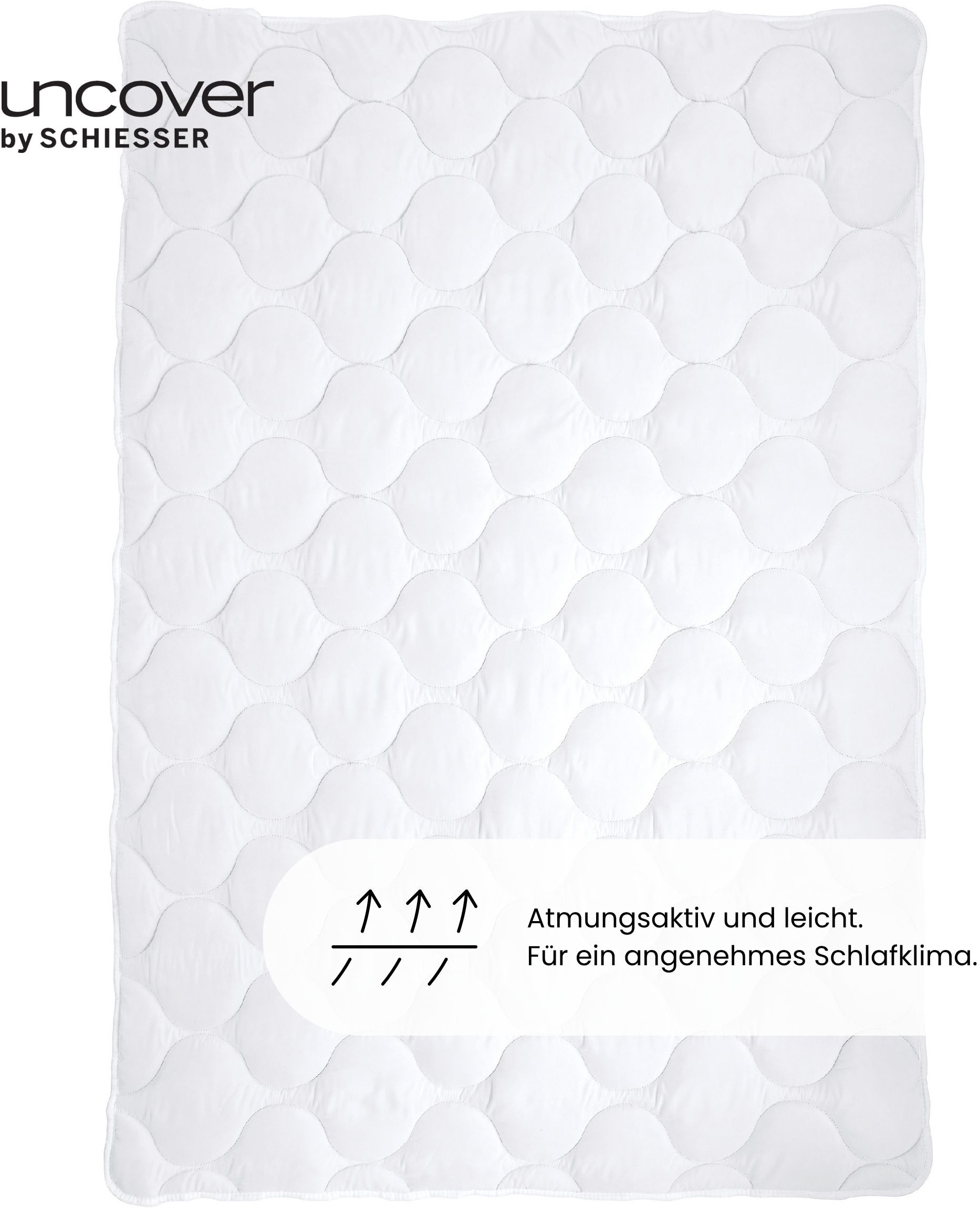 uncover by SCHIESSER Couette microfibre »Chelsea aus pflegeleichter Mikrofaser, individuell anpassbare Füllung« normal 1 cuis tlg. en fibres creuses siliconées