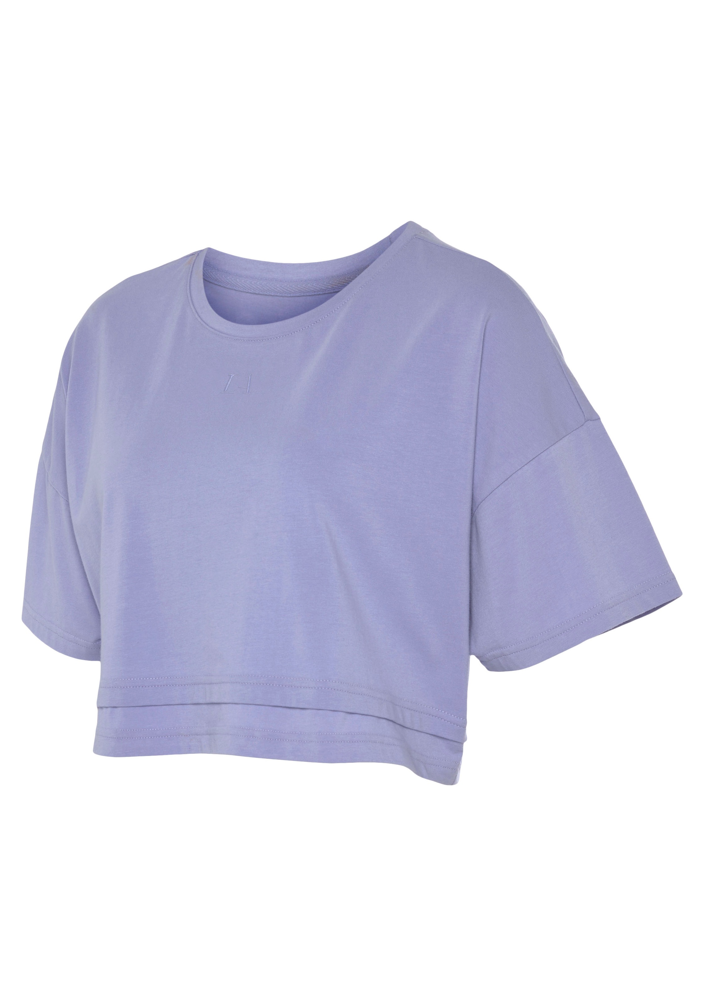 LASCANA Kurzarmshirt T-Shirt, weite Form mit Lagen-Look
