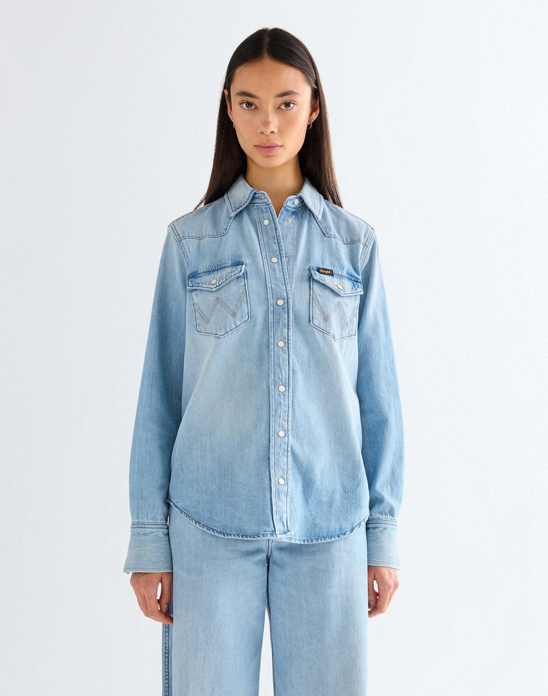 Wrangler Blouse en jean »WRANGLER Jeanshemd Heritage«