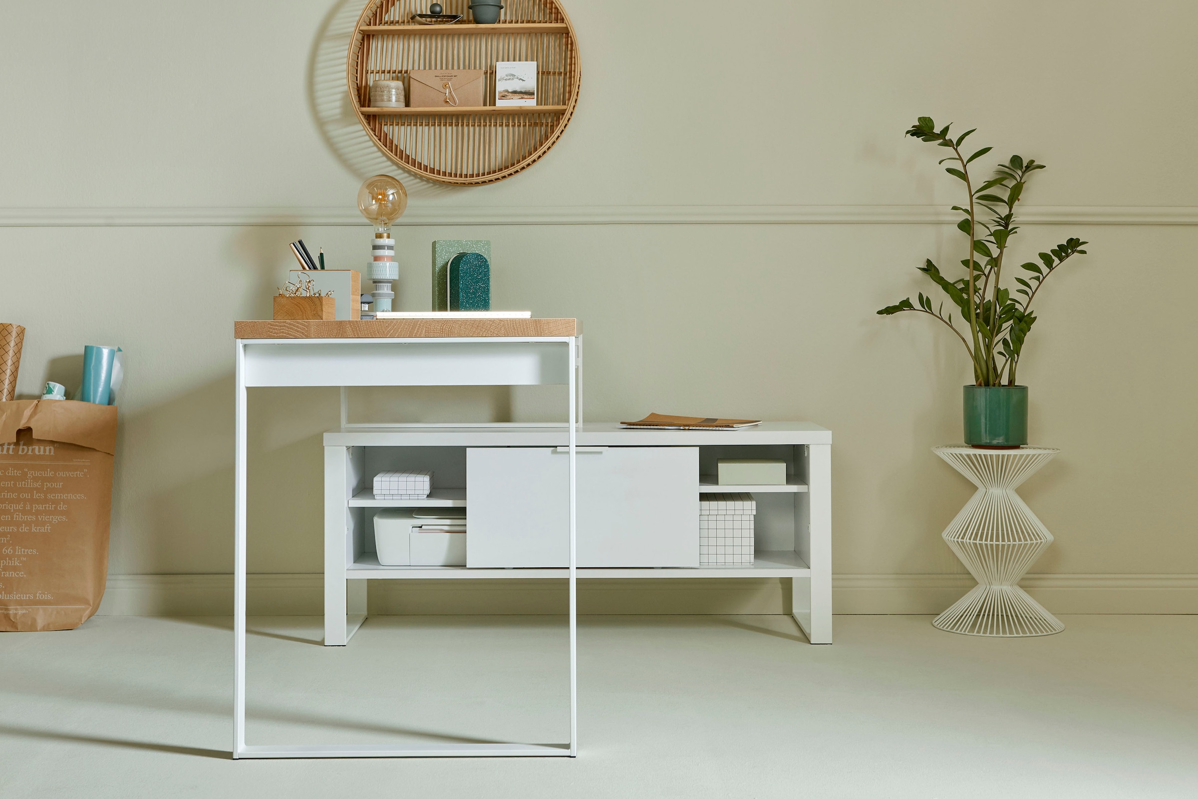 Jahnke Bureau d'angle »LOOP« montable dans les deux sens