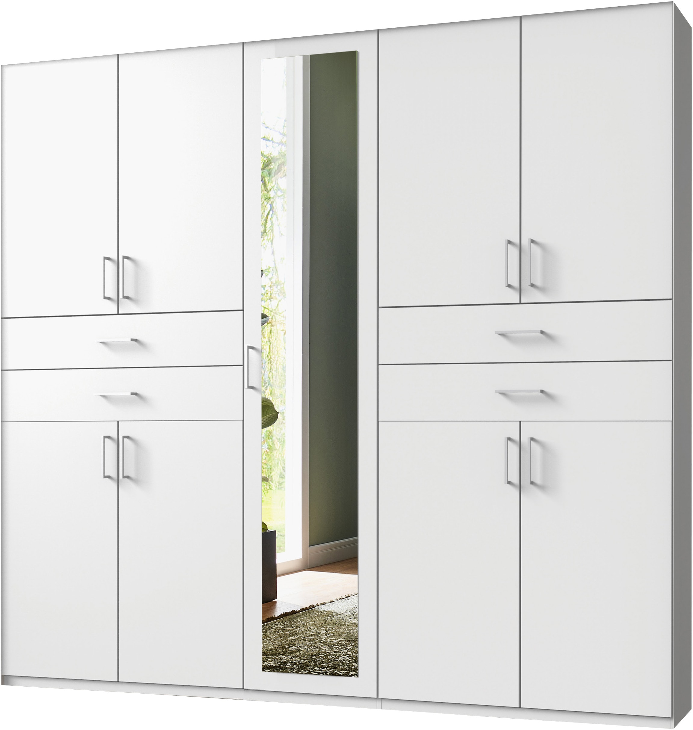 Wimex Kleiderschrank »Taiga Kleiderschrank mit Spiegel OTTOs Choice Topseller« mit Schubladen auf bequemer Höhe