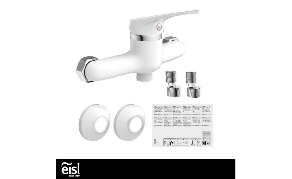 Eisl Duscharmatur »SPEED« Wasserhahn Bad, Mischbatterie Dusche in Weiss/Chrom