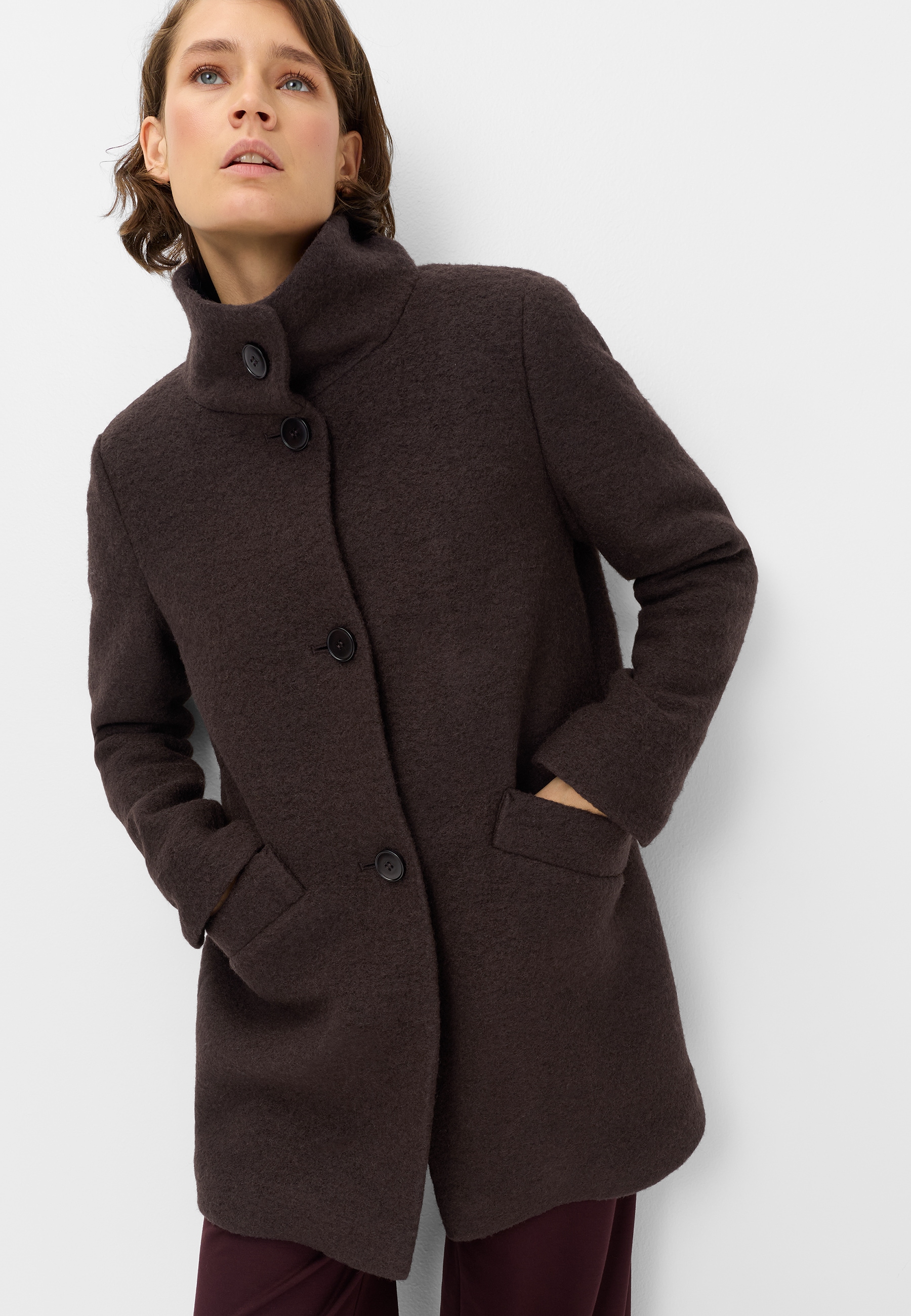 Fuchs Schmitt Manteau en laine Col montant, coupe régulière, mélange de laine