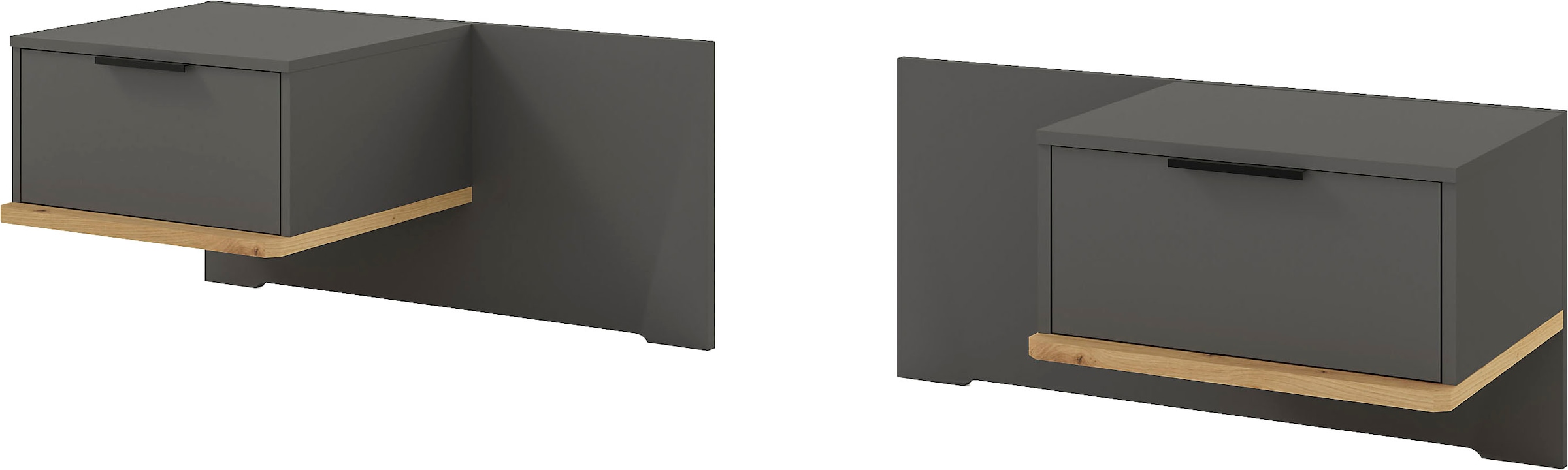 Musterring Nachtschrank »Isabelle« Wird als Paar geliefert,  Set bestehend aus 2 Konsolen, Unterboden in Eiche, B90 x H43 x T47 cm